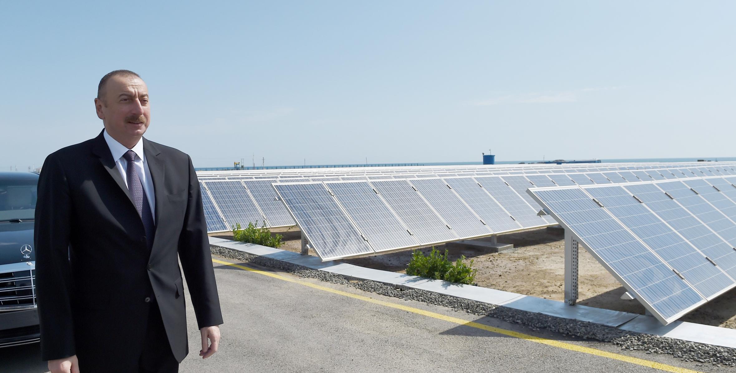 Ильхам Алиев принял участие в открытии солнечной электростанции «Пираллахи»