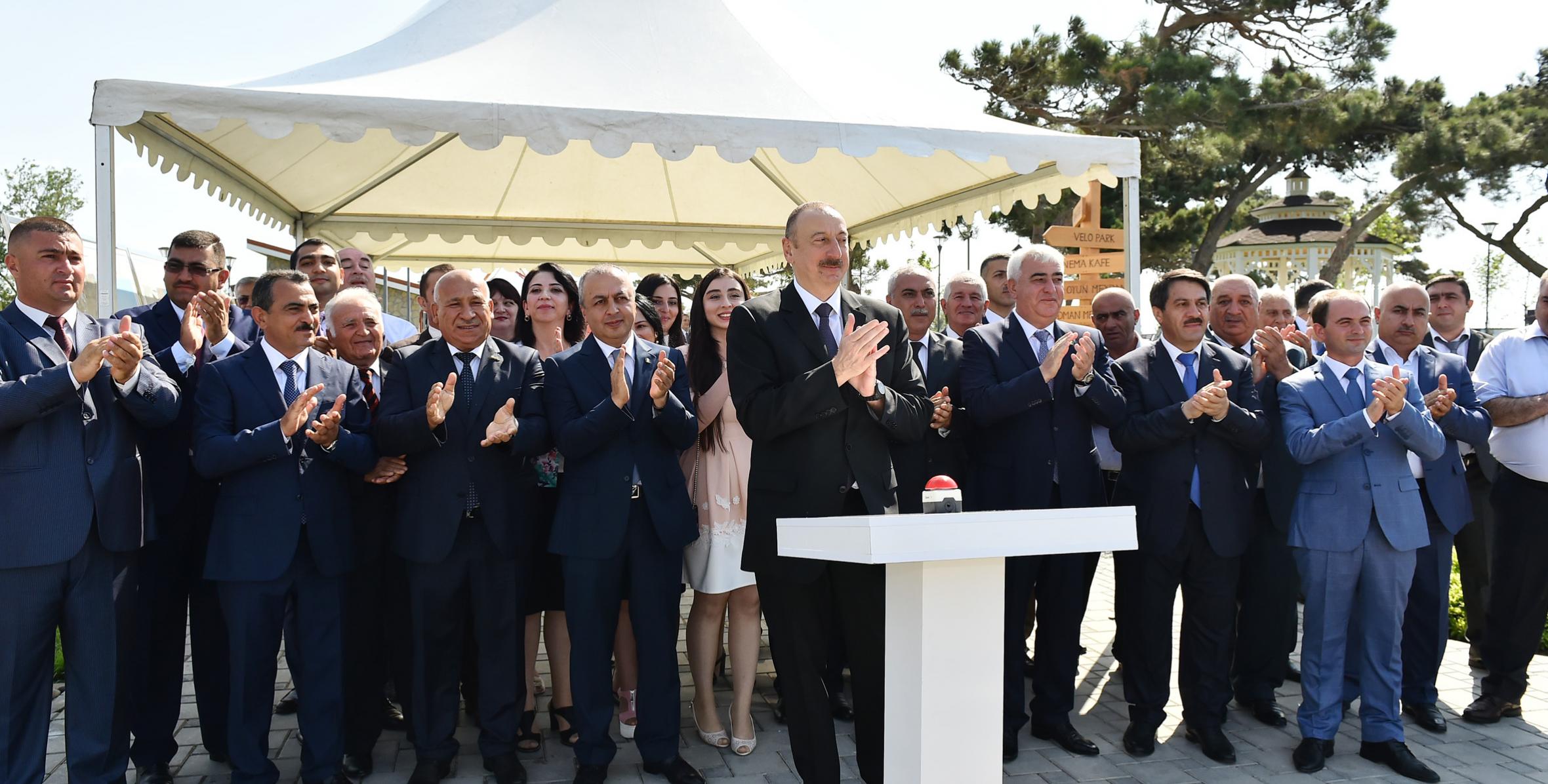 Ilham Aliyev inaugurated drinking water supply project in Pirallahi district