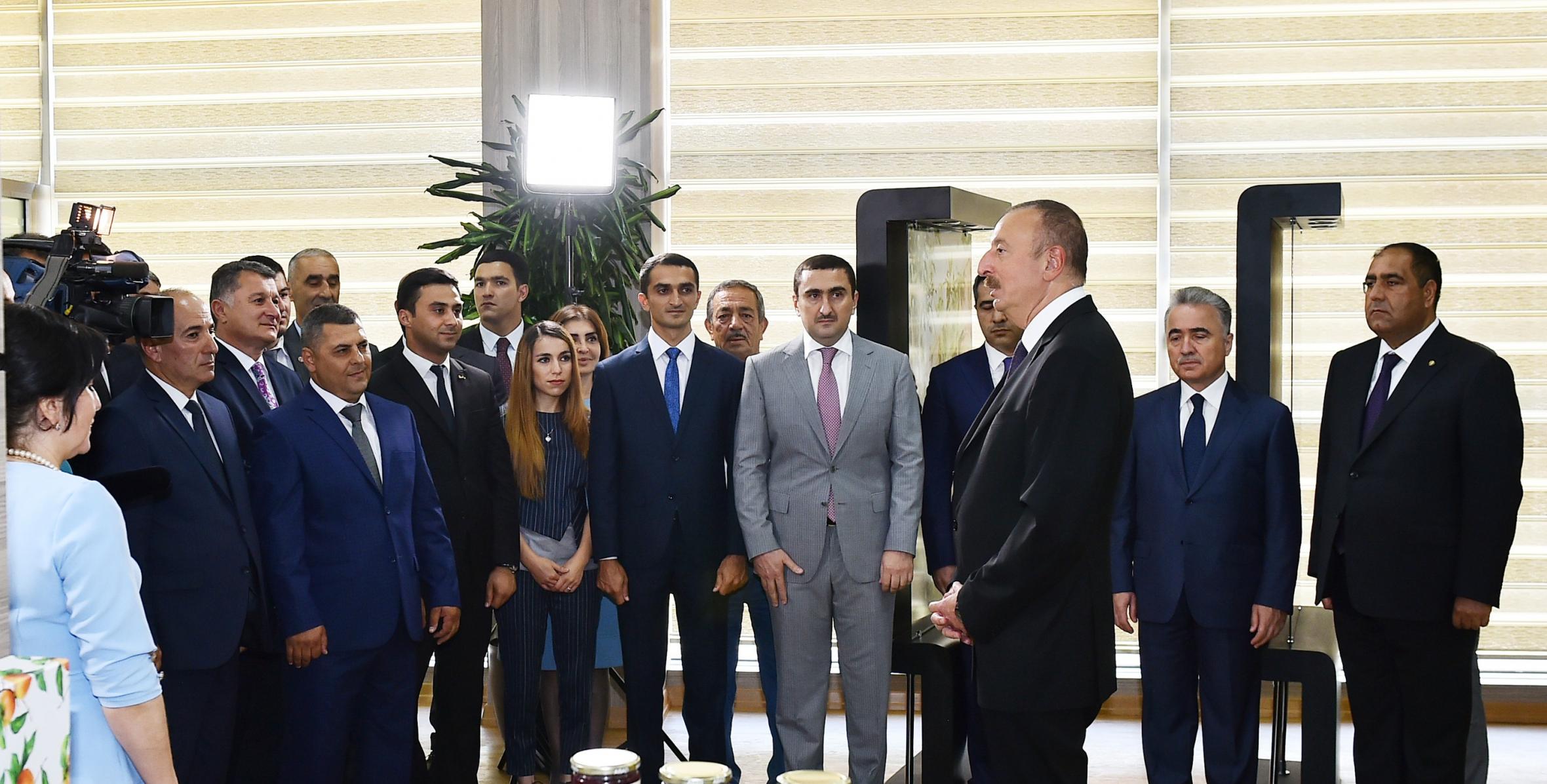 Речь Ильхама Алиева на открытии Центра «AБAД» в Балакене