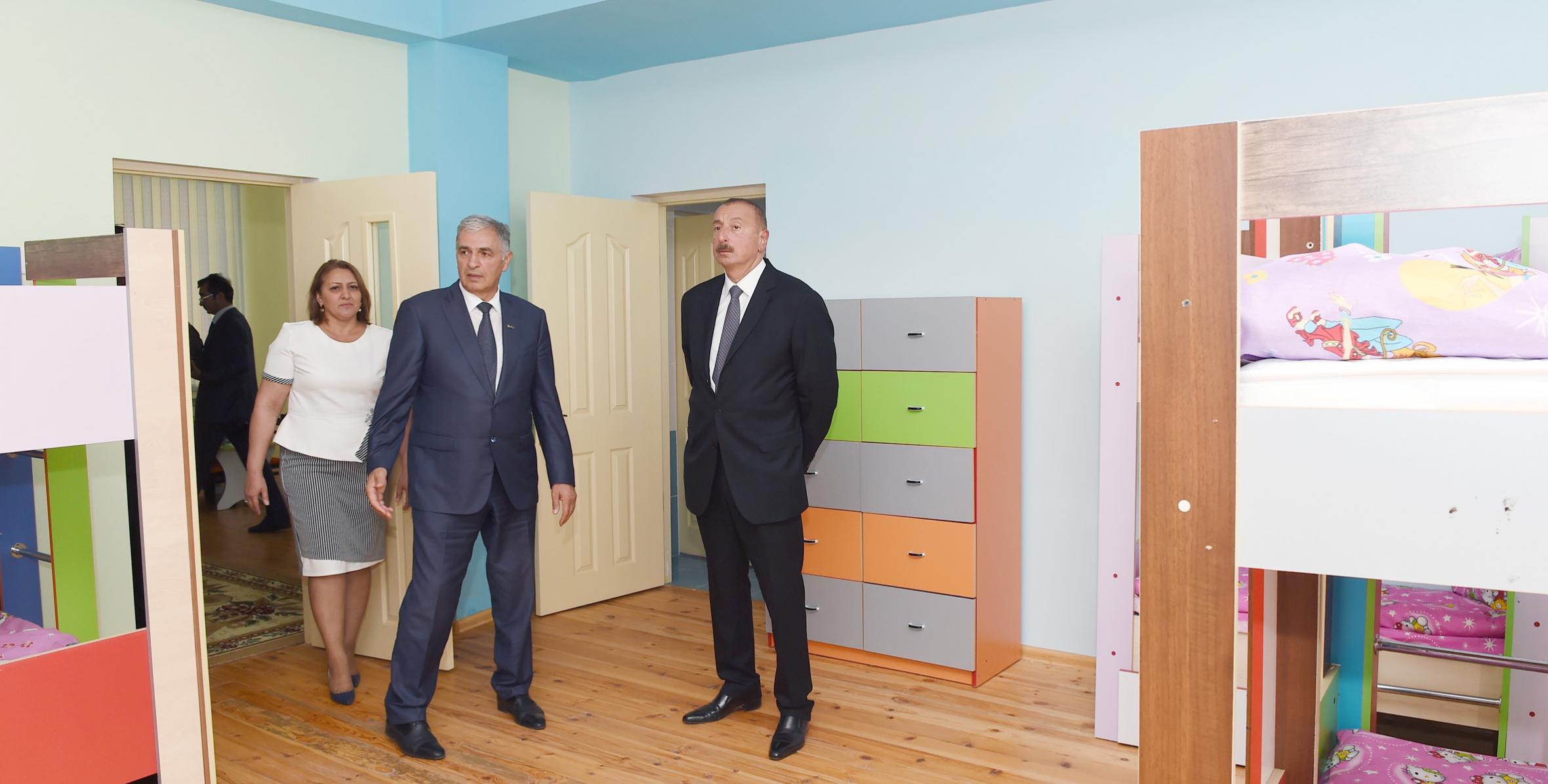 Ilham Aliyev attended opening of newly built orphanage-kindergarten in Samukh