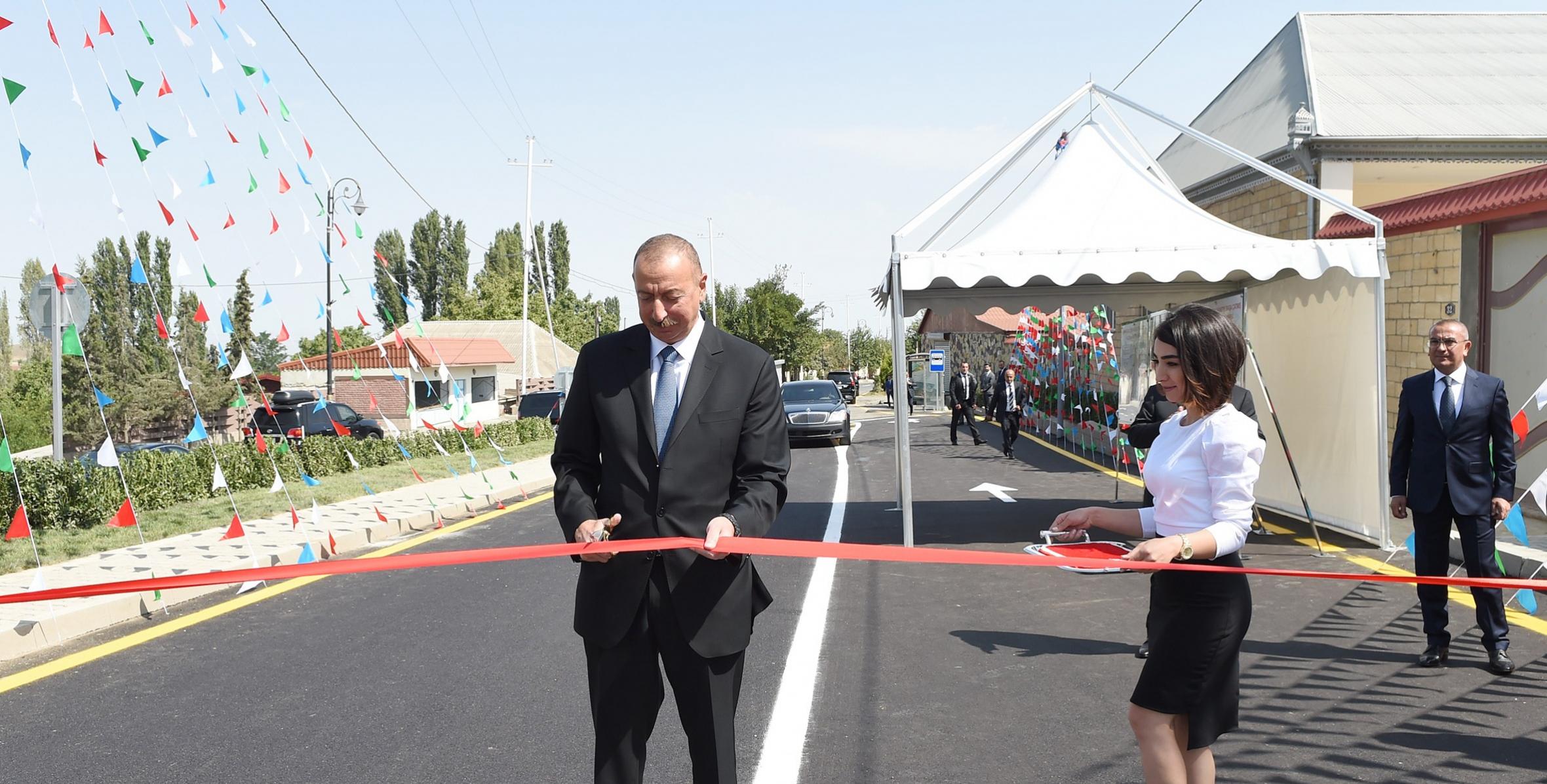 Ilham Aliyev attended opening of Shamkir-Yeni Goycha-Dagh Jayir highway