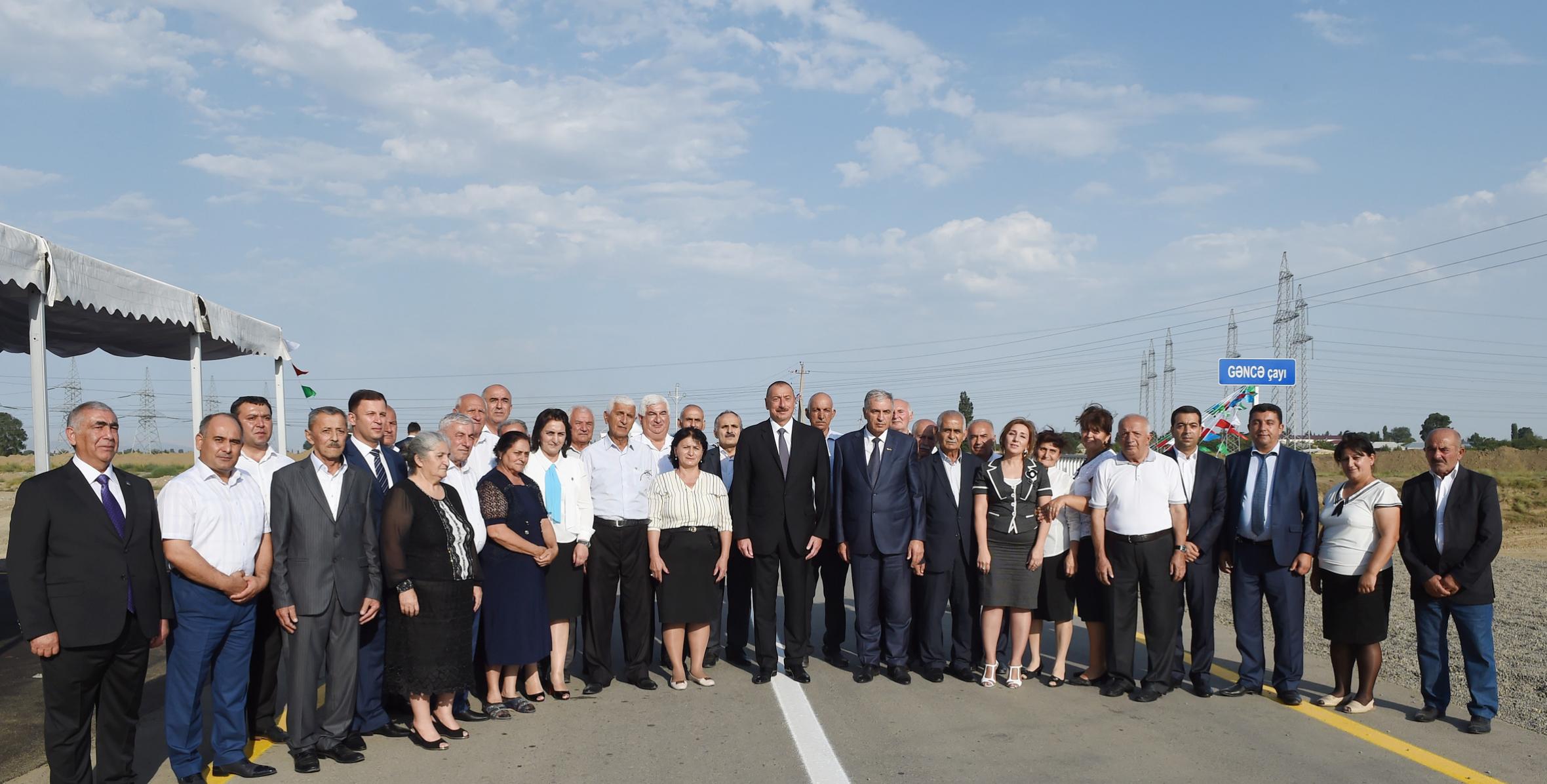 Ильхам Алиев принял участие в открытии автомобильной дороги Самух-Физули-Ляк-Алибайрамлы-Гарабаглар-Чобанабдаллы-Самух