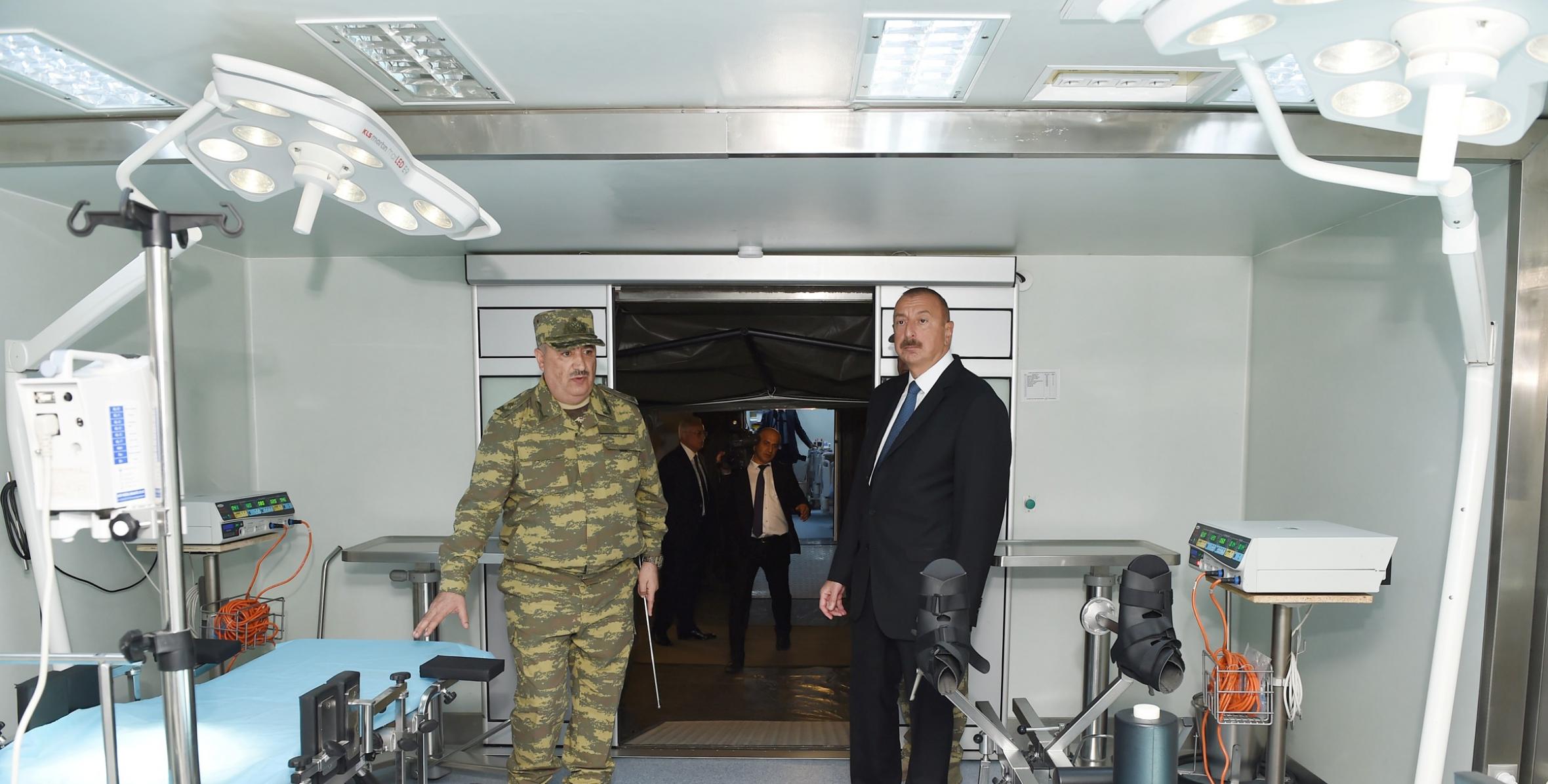 Ильхам Алиев ознакомился с возможностями Мобильного полевого хирургического госпиталя Министерства обороны