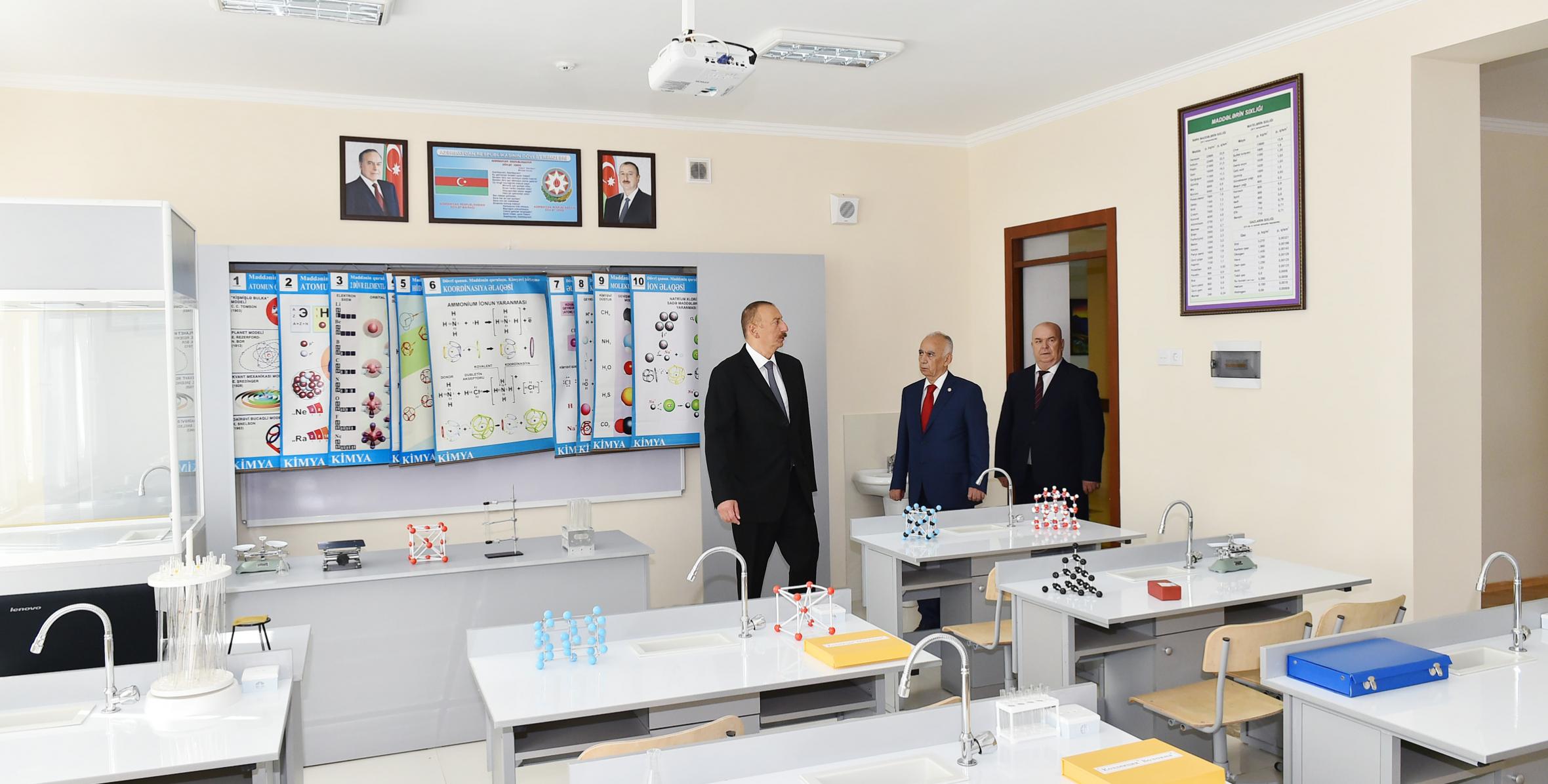 Ilham Aliyev viewed conditions created at new block of secondary school No 257 in Baku