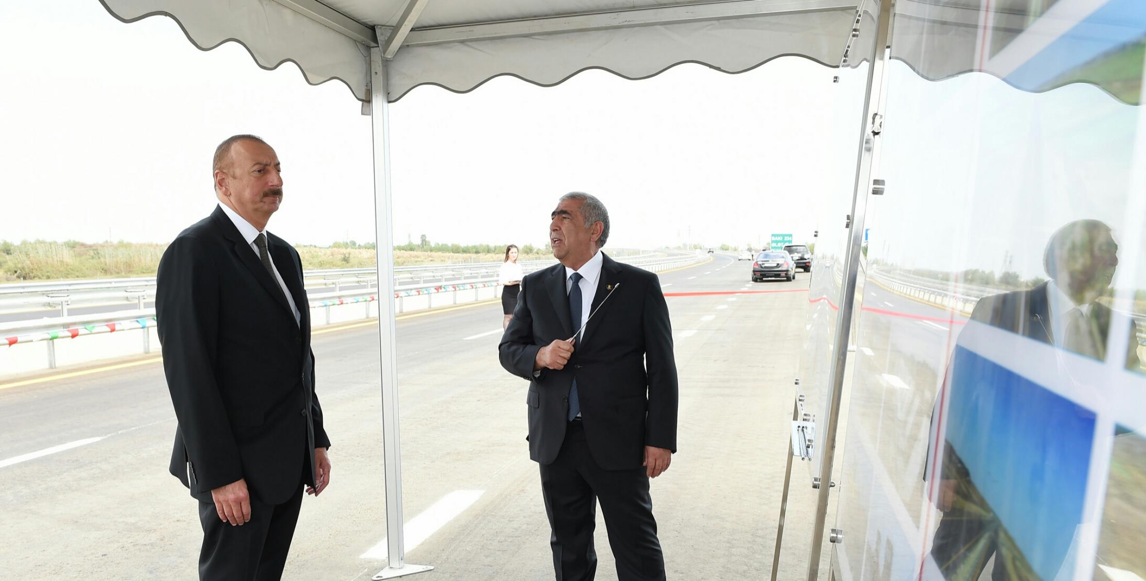 Ильхам Алиев принял участие в открытии участка Лянкяран-Масаллы автомобильной дороги Алят-Астара-государственная граница с Ираном