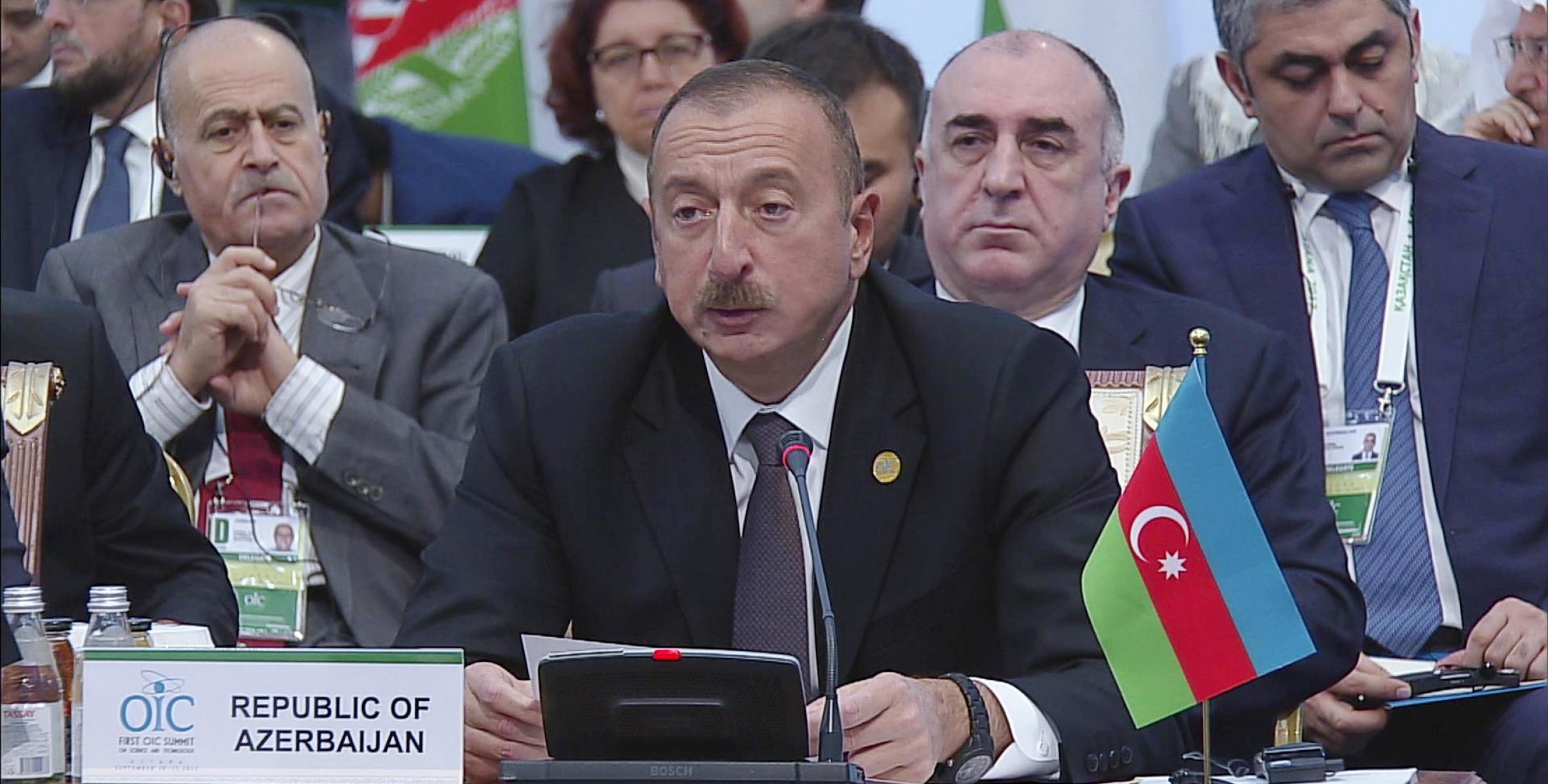 Речь Ильхама Алиева на первом Саммите Организации исламского сотрудничества по науке и технологиям в Астане