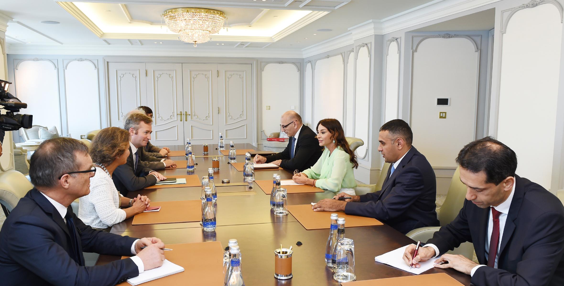 Первый вице-президент Мехрибан Алиева встретилась с делегацией во главе с государственным секретарем при министре по делам Европы и иностранных дел Франции