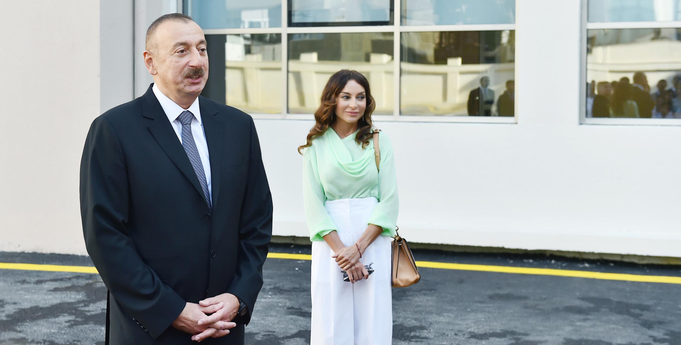 Речь Ильхама Алиева на открытии нового здания школы-лицея номер 20 имени Арифа Гусейнзаде