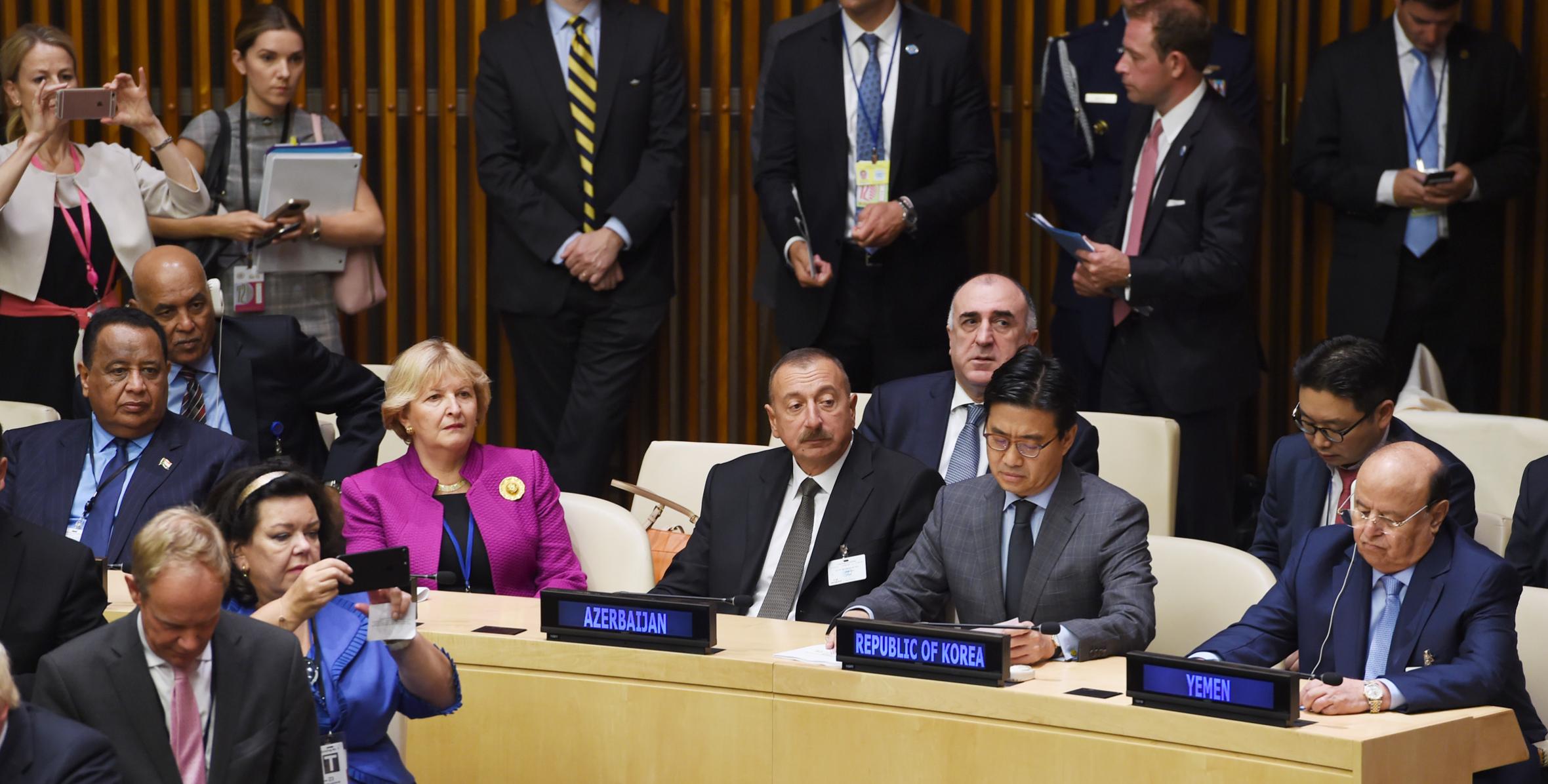 Ильхам Алиев принял участие в мероприятии высокого уровня под названием «Поддержка политической декларации относительно реформ ООН» в Нью-Йорке