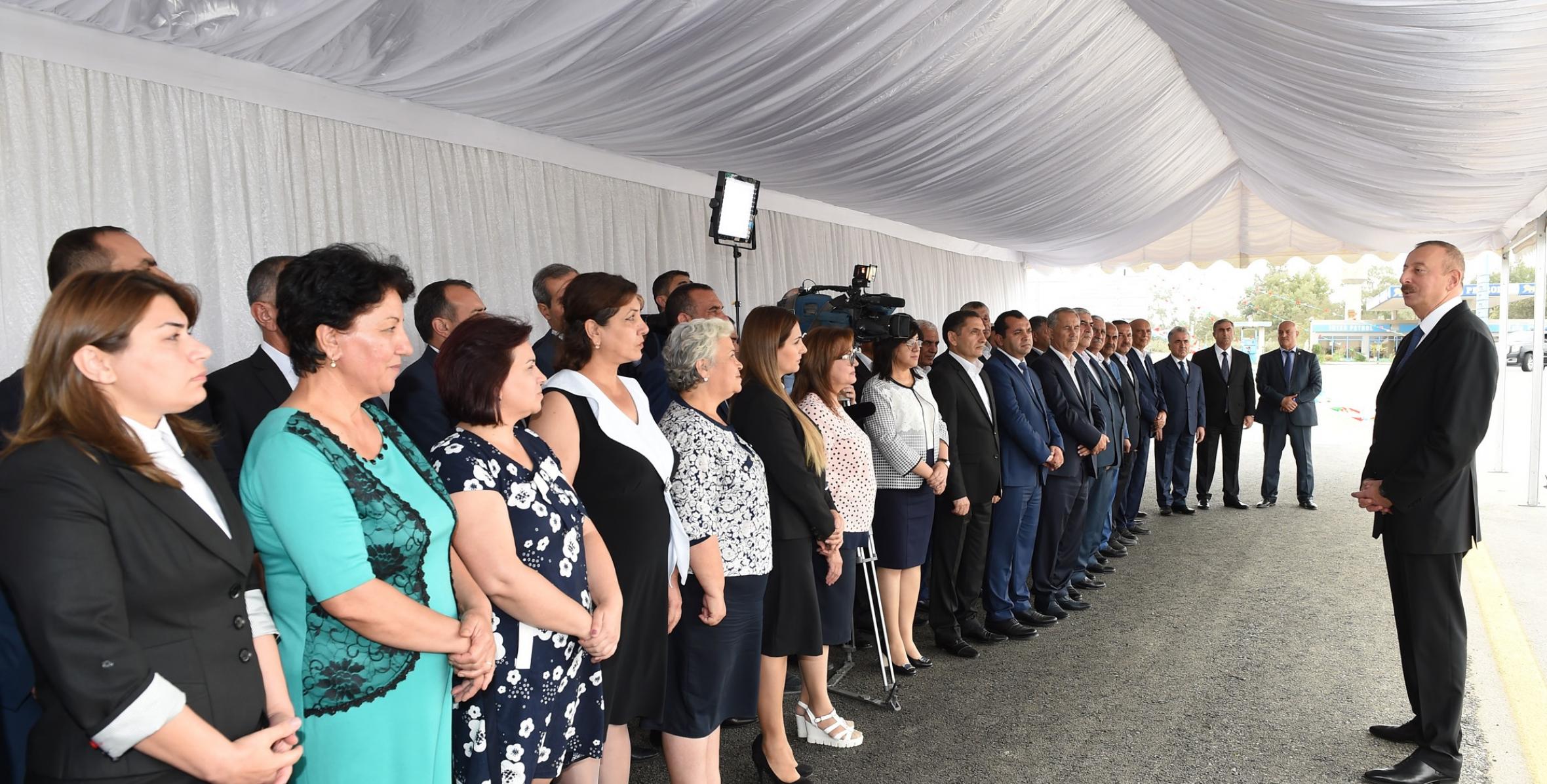 Speech by Ilham Aliyev at the meeting with representatives of the general public in Salyan