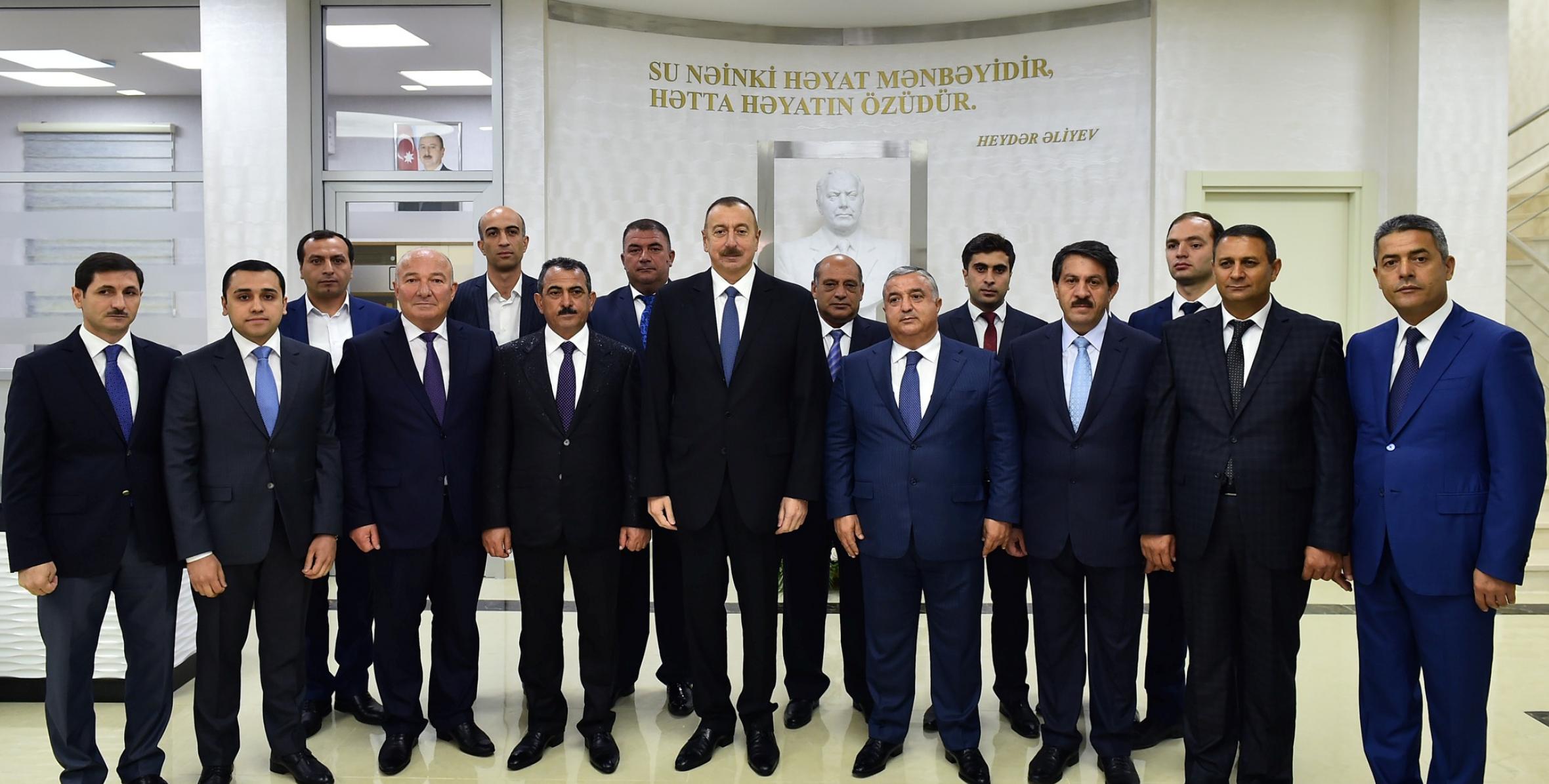 Ильхам Алиев принял участие в открытии проекта снабжения питьевой водой города Шамаха