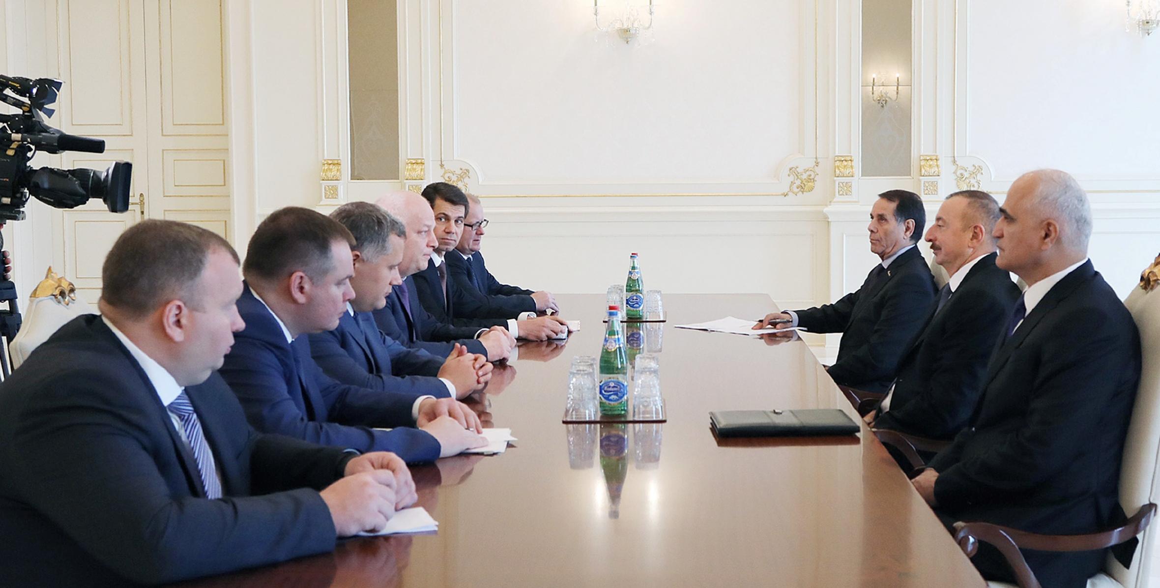 Ильхам Алиев принял делегацию во главе с первым заместителем премьер-министра Украины