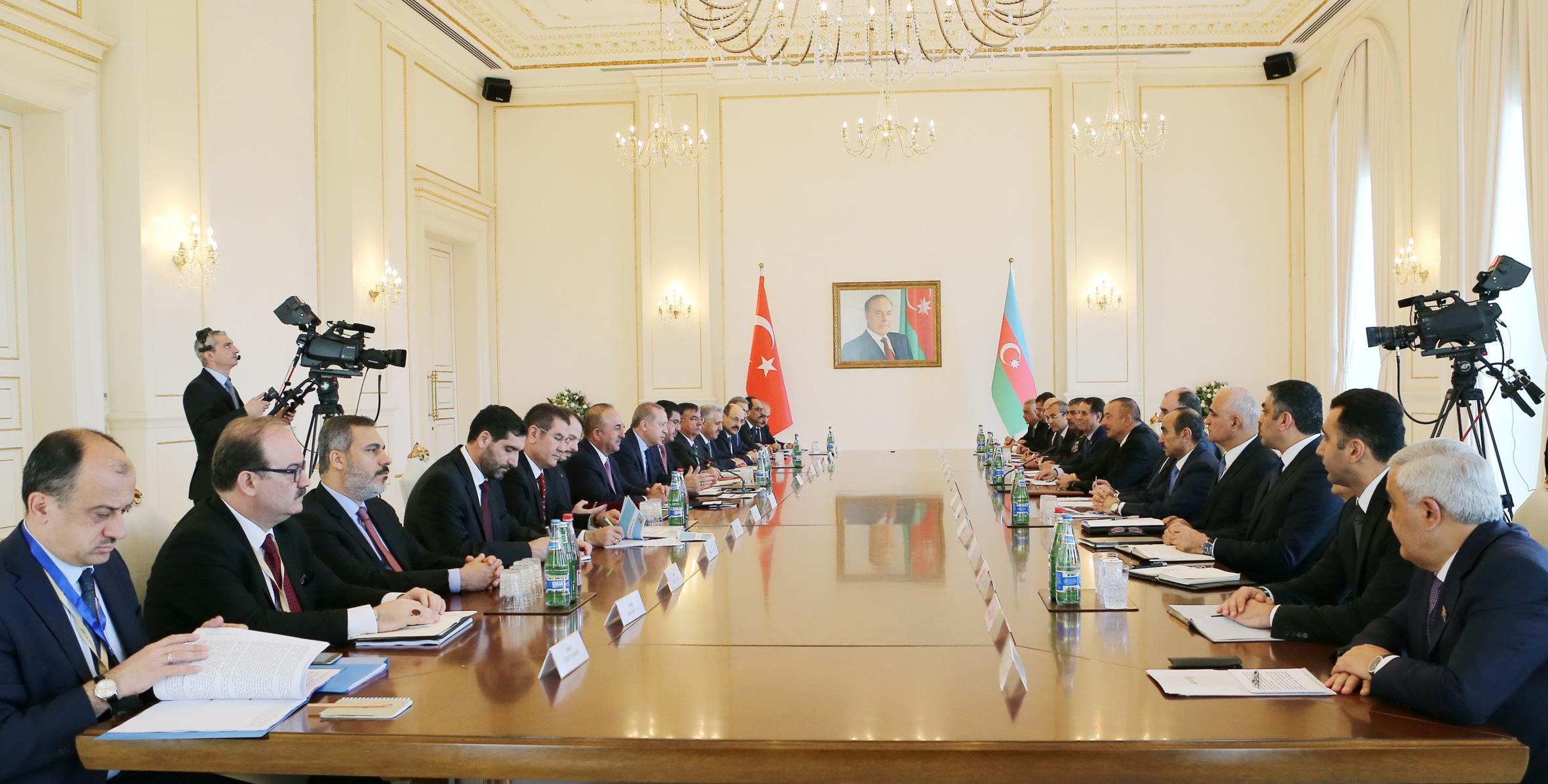 С участием Ильхама Алиева и Президента Турецкой Республики Реджепа Тайипа Эрдогана состоялось шестое заседание Совета стратегического сотрудничества высокого уровня Азербайджан-Турция
