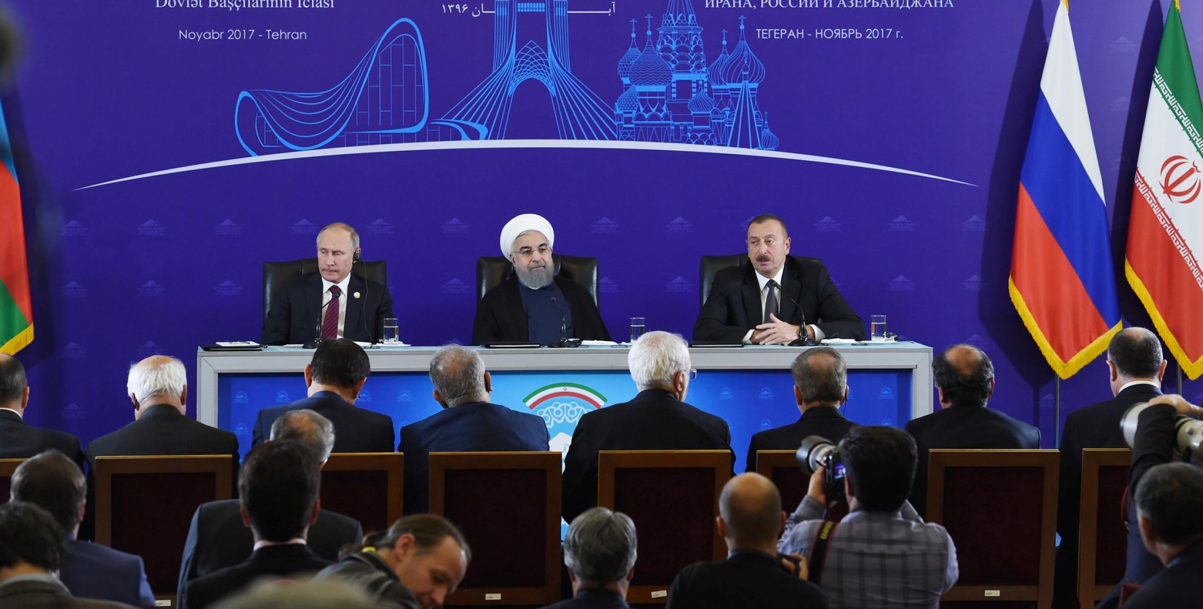 Presidents of Azerbaijan, Iran and Russia made press statements