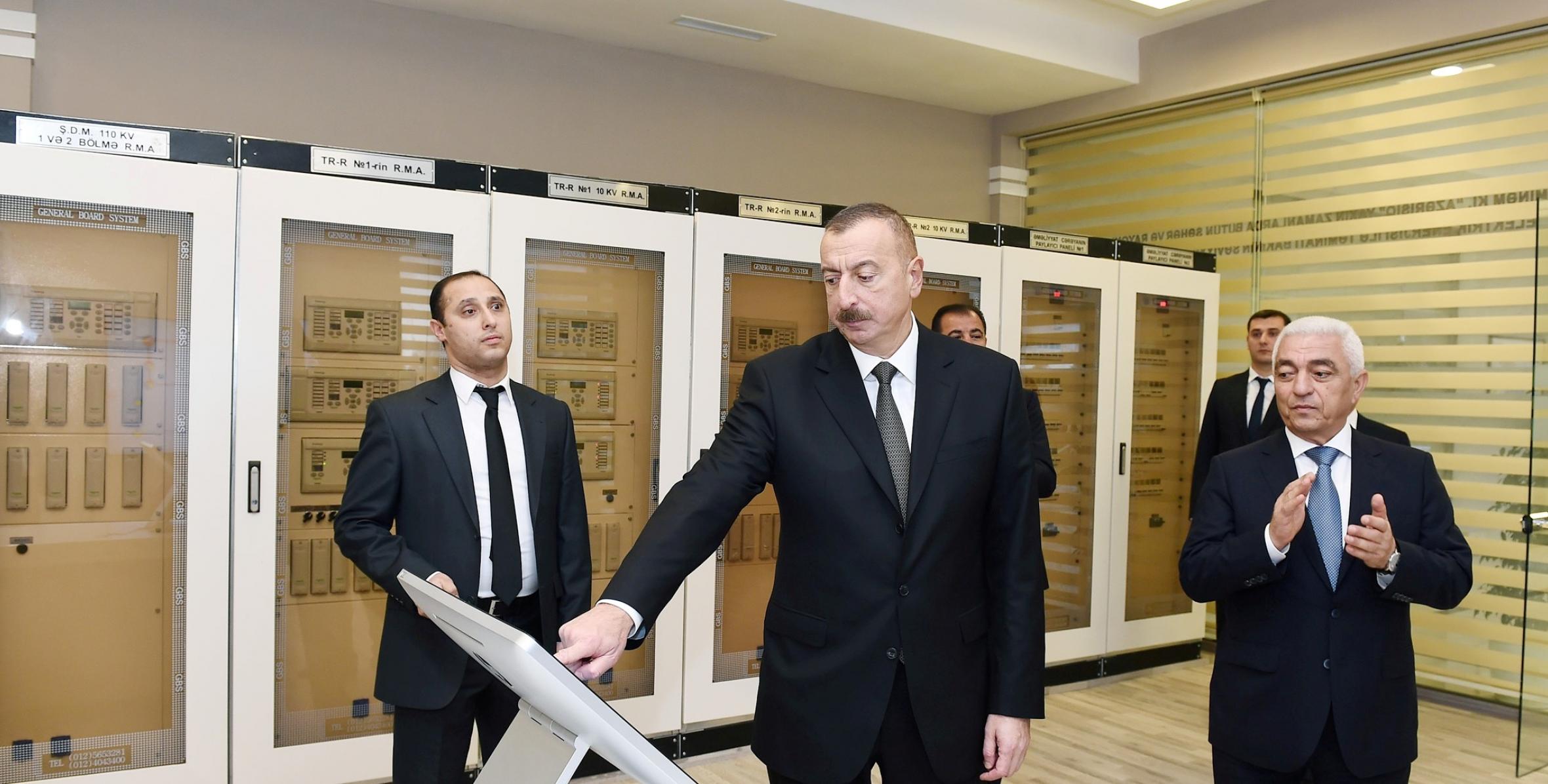Ilham Aliyev attended opening of “Yeni Ganja” substation
