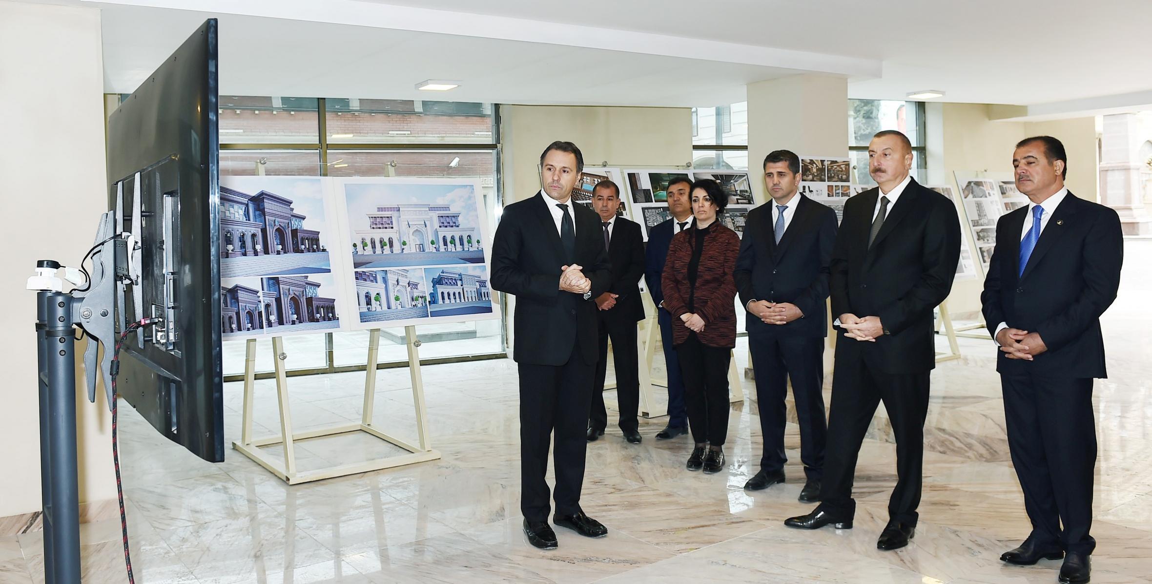 Ilham Aliyev viewed construction of “Majestic Palace” hotel in Ganja