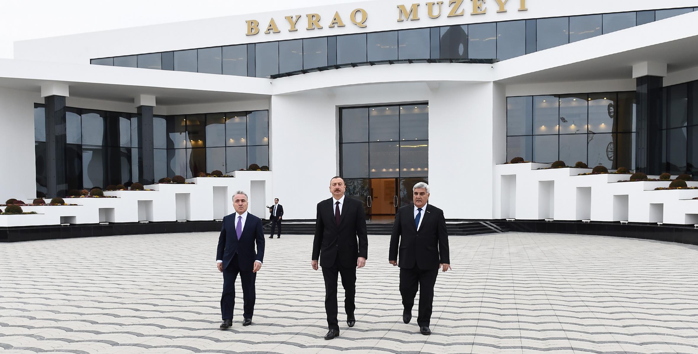 Ильхам Алиев принял участие в открытии Музея флага в Сабирабадском районе