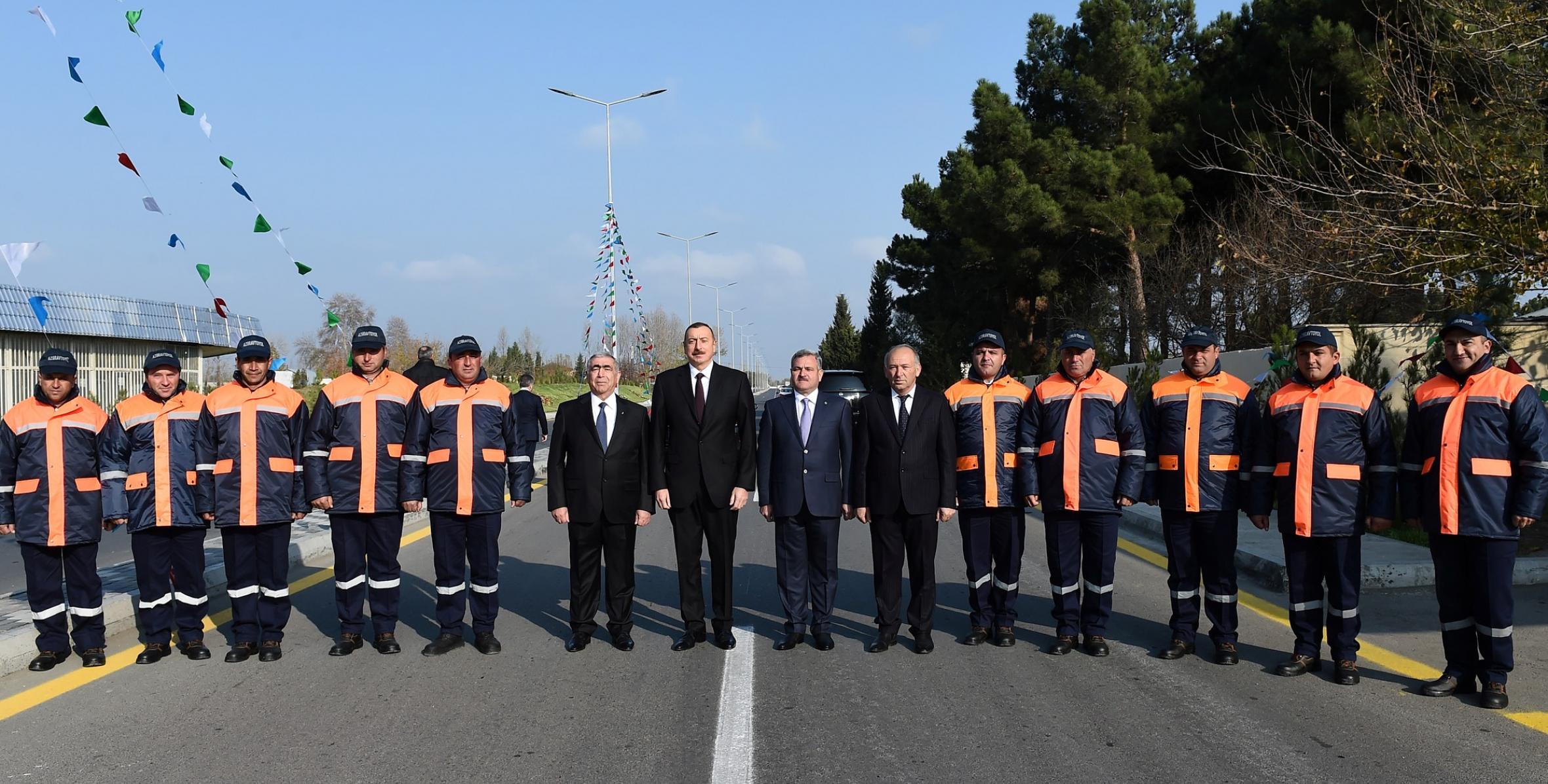 Ильхам Алиев принял участие в церемонии открытия автомобильной дороги Тертер- Сейдимли-Гарадаглы- Саров