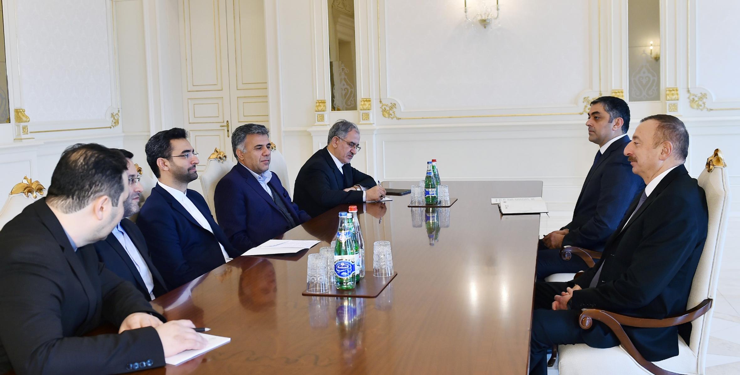 Ilham Aliyev received Iranian minister of information and communications technology