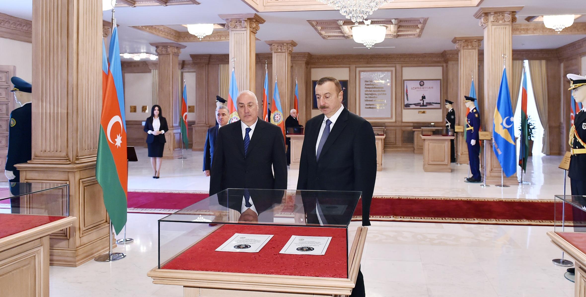 Ильхам Алиев принял участие в открытии Музея Флага в Сумгайыте