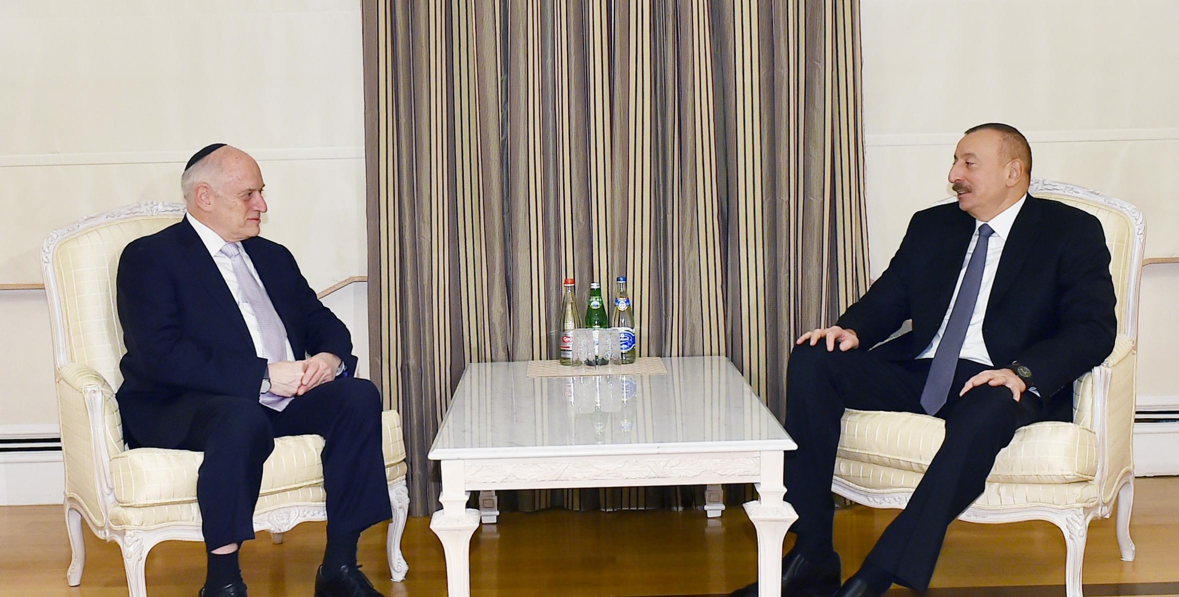 Ilham Aliyev received Executive Vice Chairman/CEO of Conference of Presidents of Major American Jewish Organizations