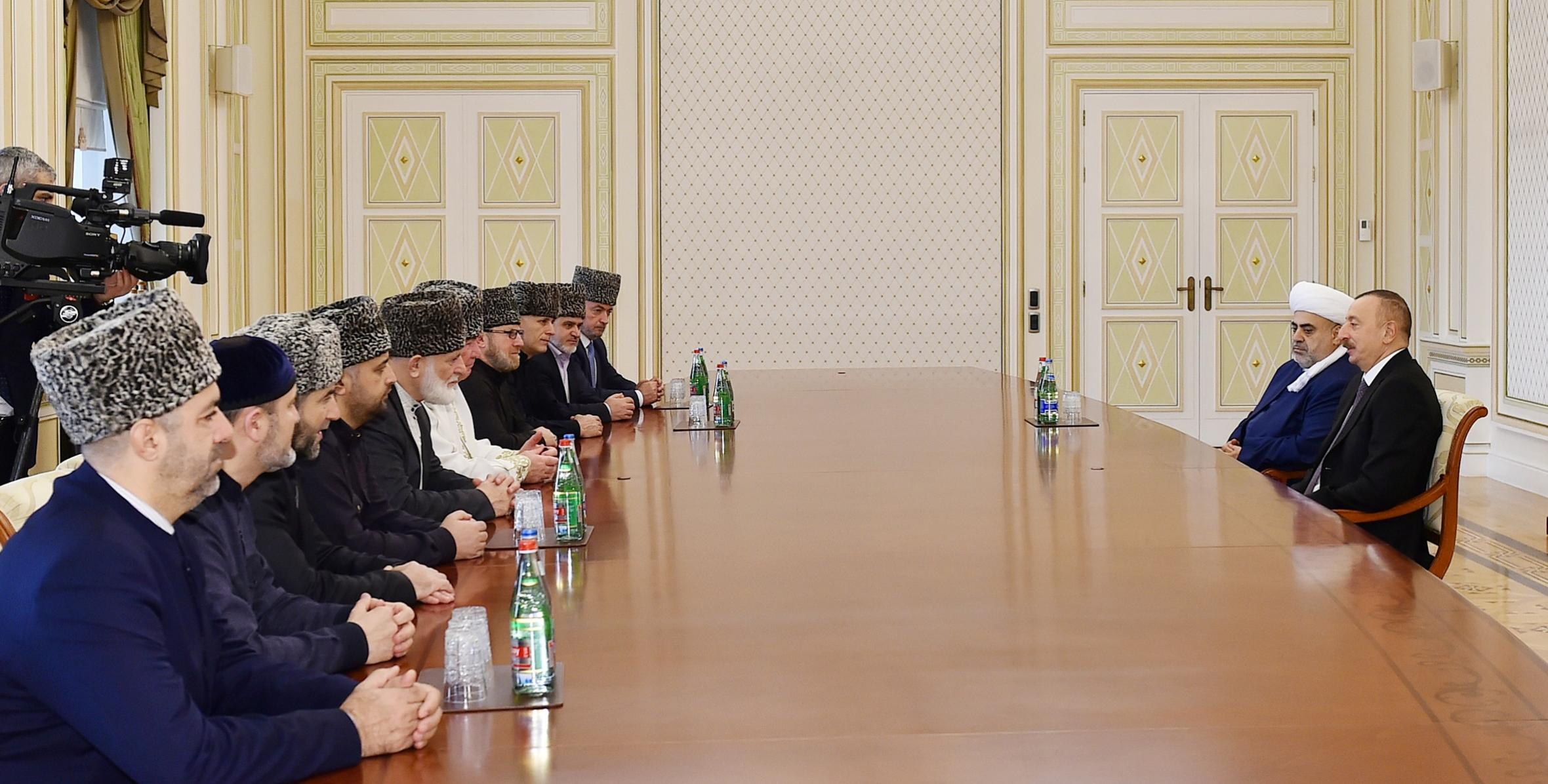 Ilham Aliyev received group of Muslim religious figures of Russia`s North Caucasus republics