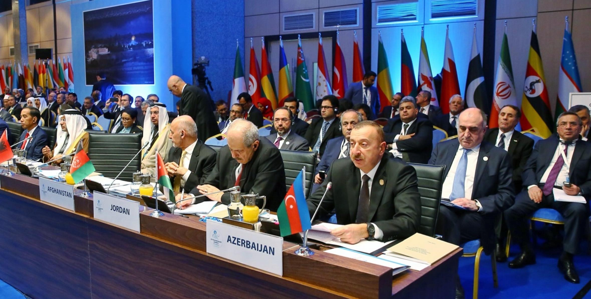 Речь Ильхама Алиева на  чрезвычайном саммите ОИС по вопросу Иерусалима