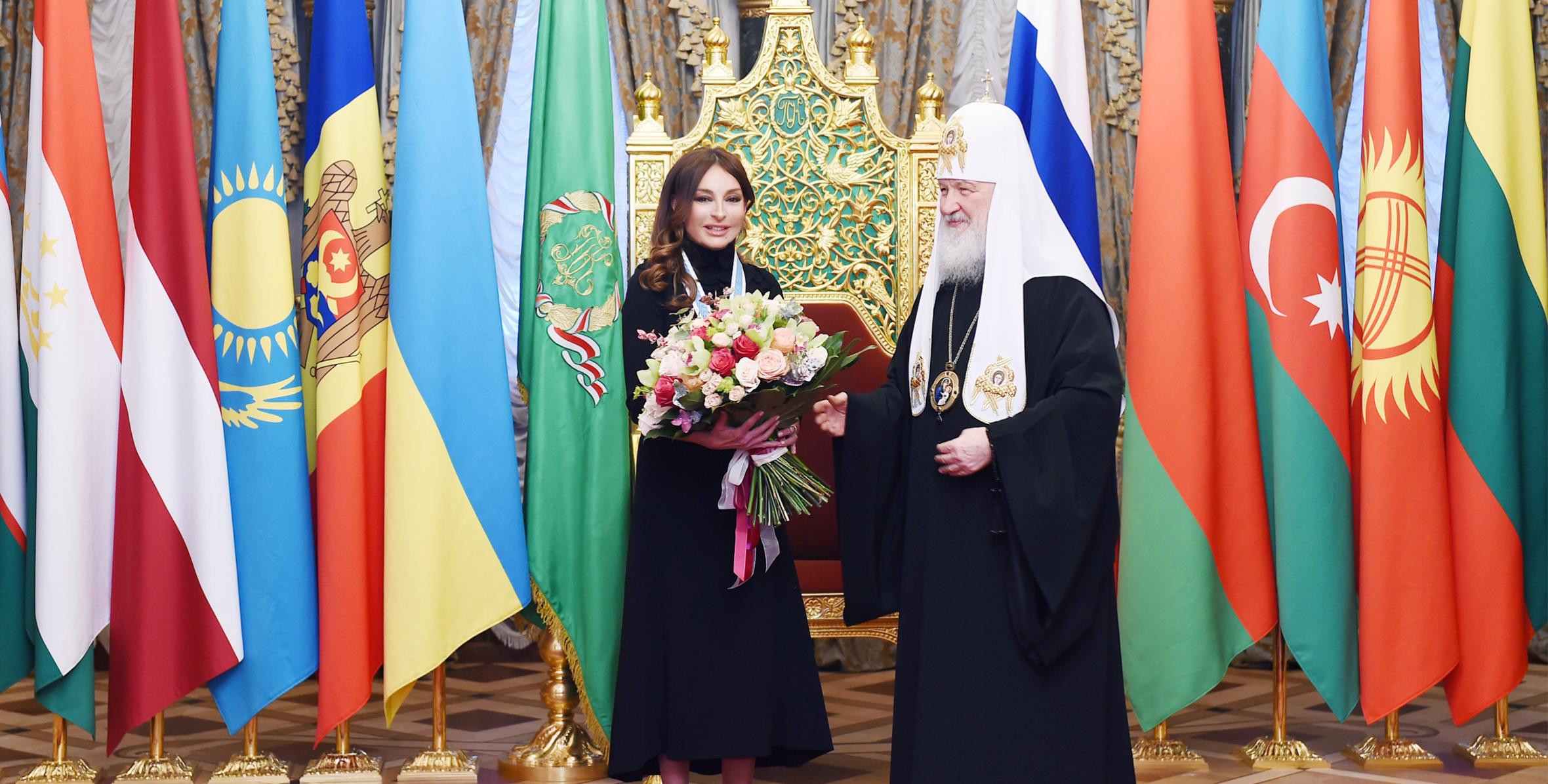 First Vice-President Mehriban Aliyeva received Order of saint Equal to Apostles Duchess Olga