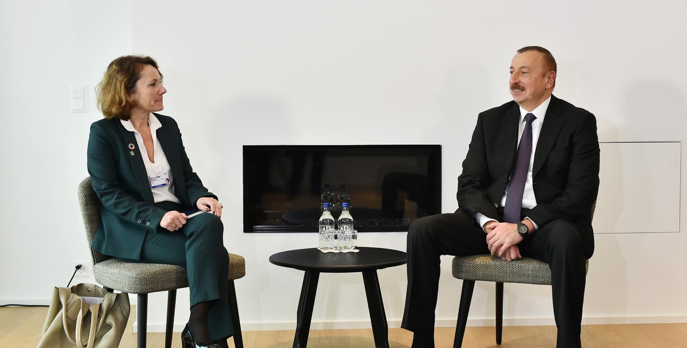 Ilham Aliyev met with Deputy CEO of SUEZ GROUP in Davos