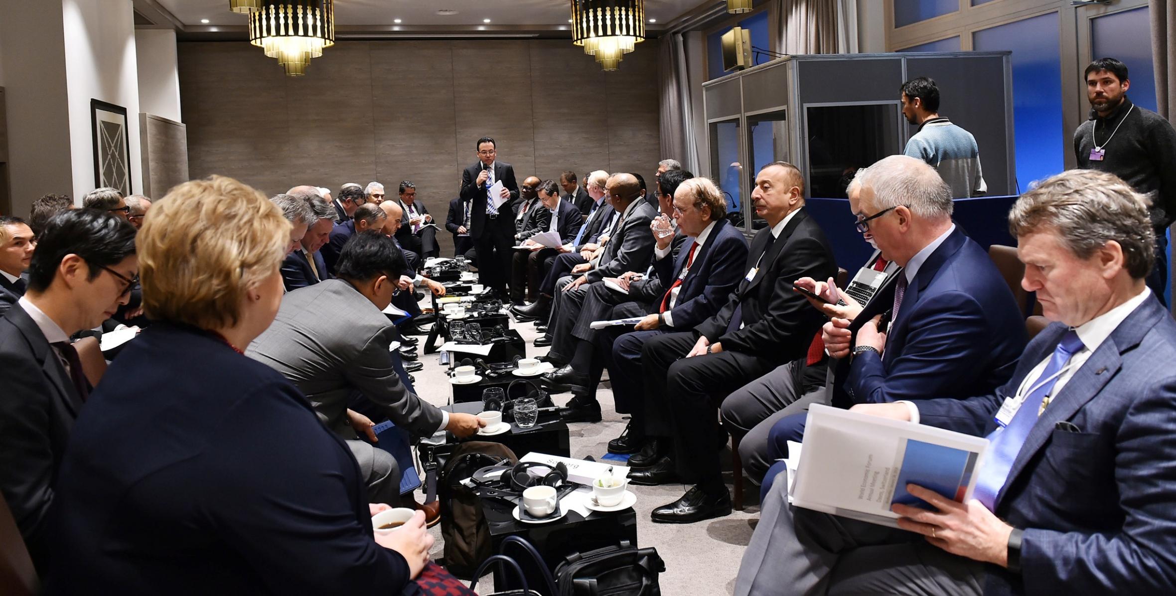 Ilham Aliyev has attended a session of oil and gas industry leaders as part of the World Economic Forum in Davos