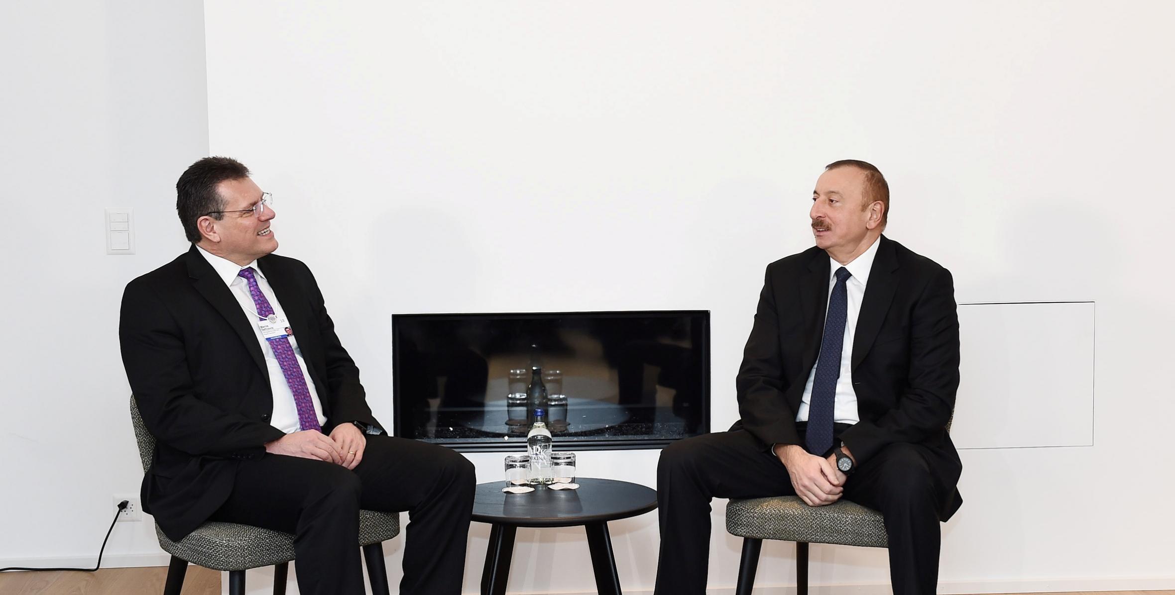 Ильхам Алиев встретился с вице-президентом Европейской комиссии по вопросам Энергетического союза