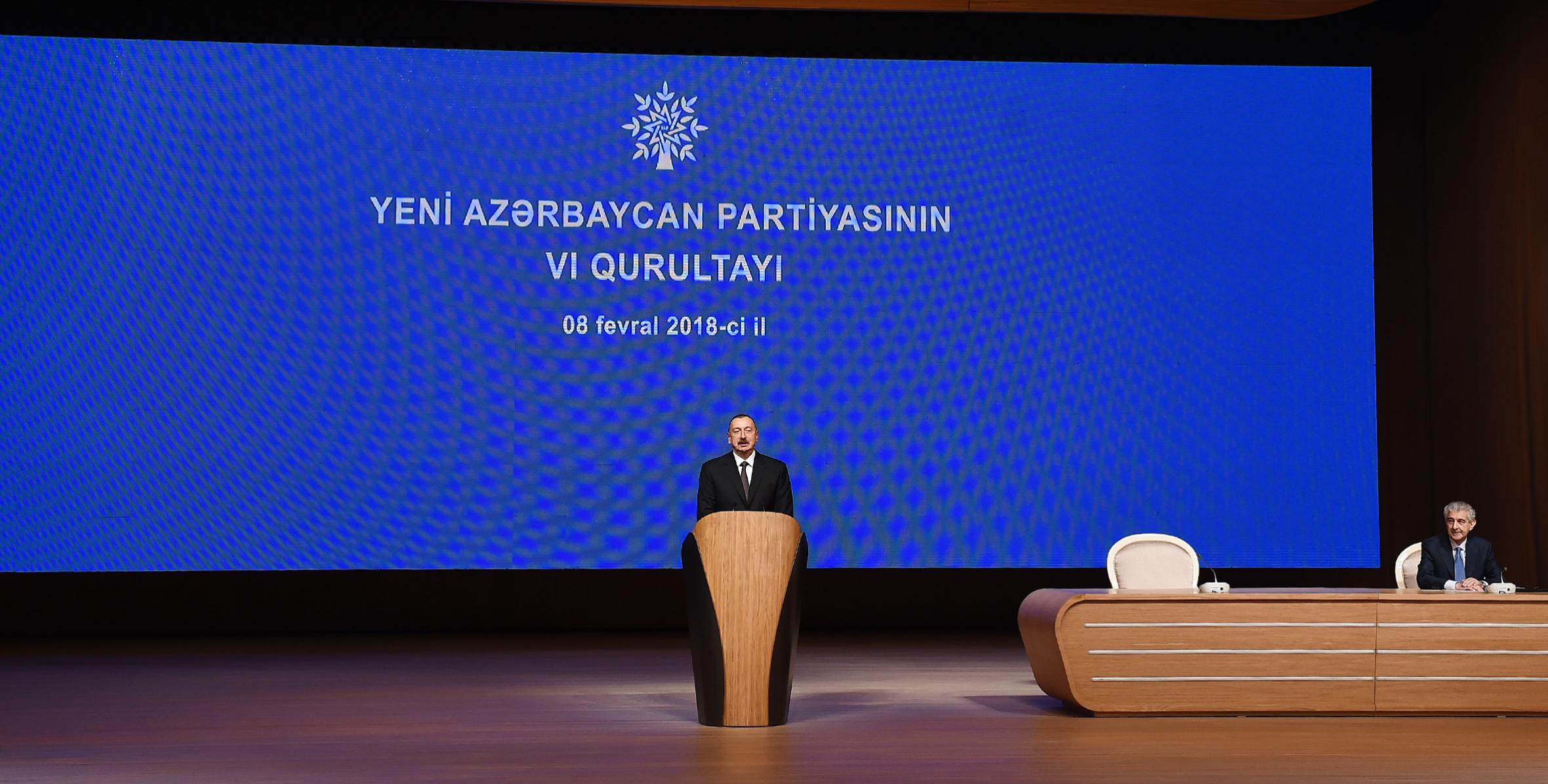 В Баку прошел VI съезд Партии «Ени Азербайджан»