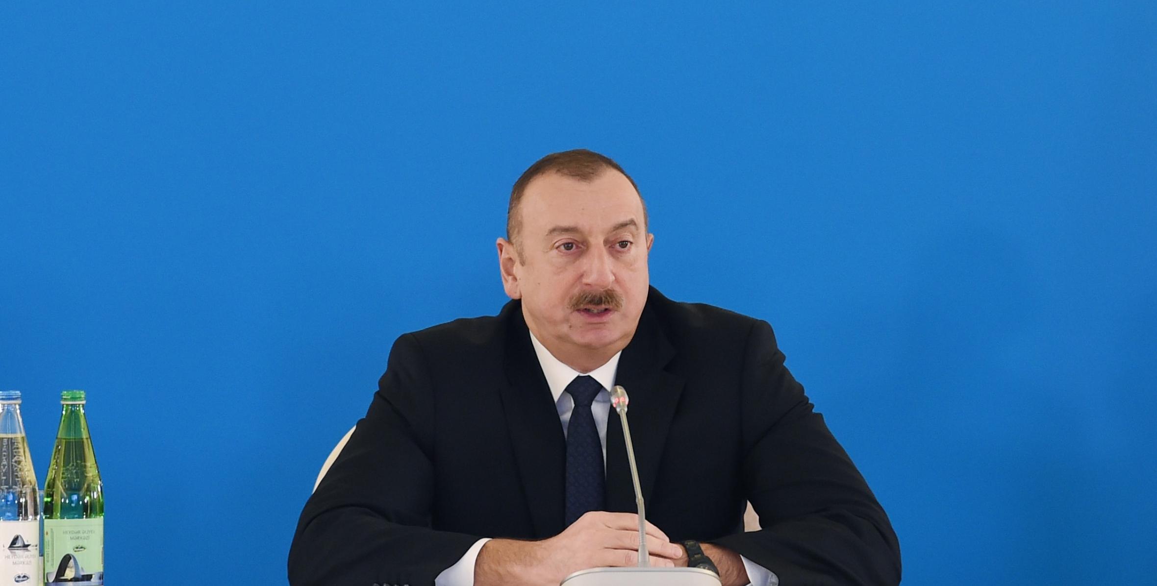 Речь Ильхама Алиева на четвертом заседании министров в рамках Консультативного совета Южного газового коридора
