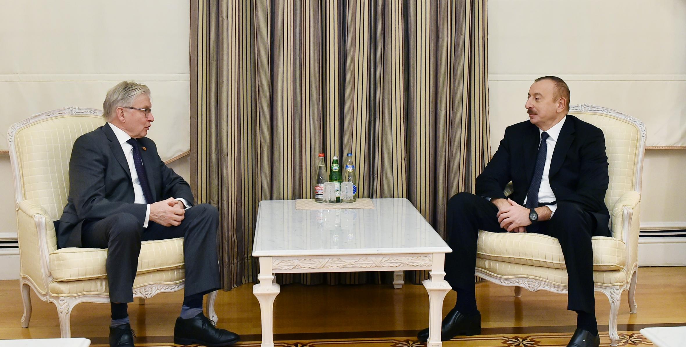 Ilham Aliyev received former president of Dutch Senate