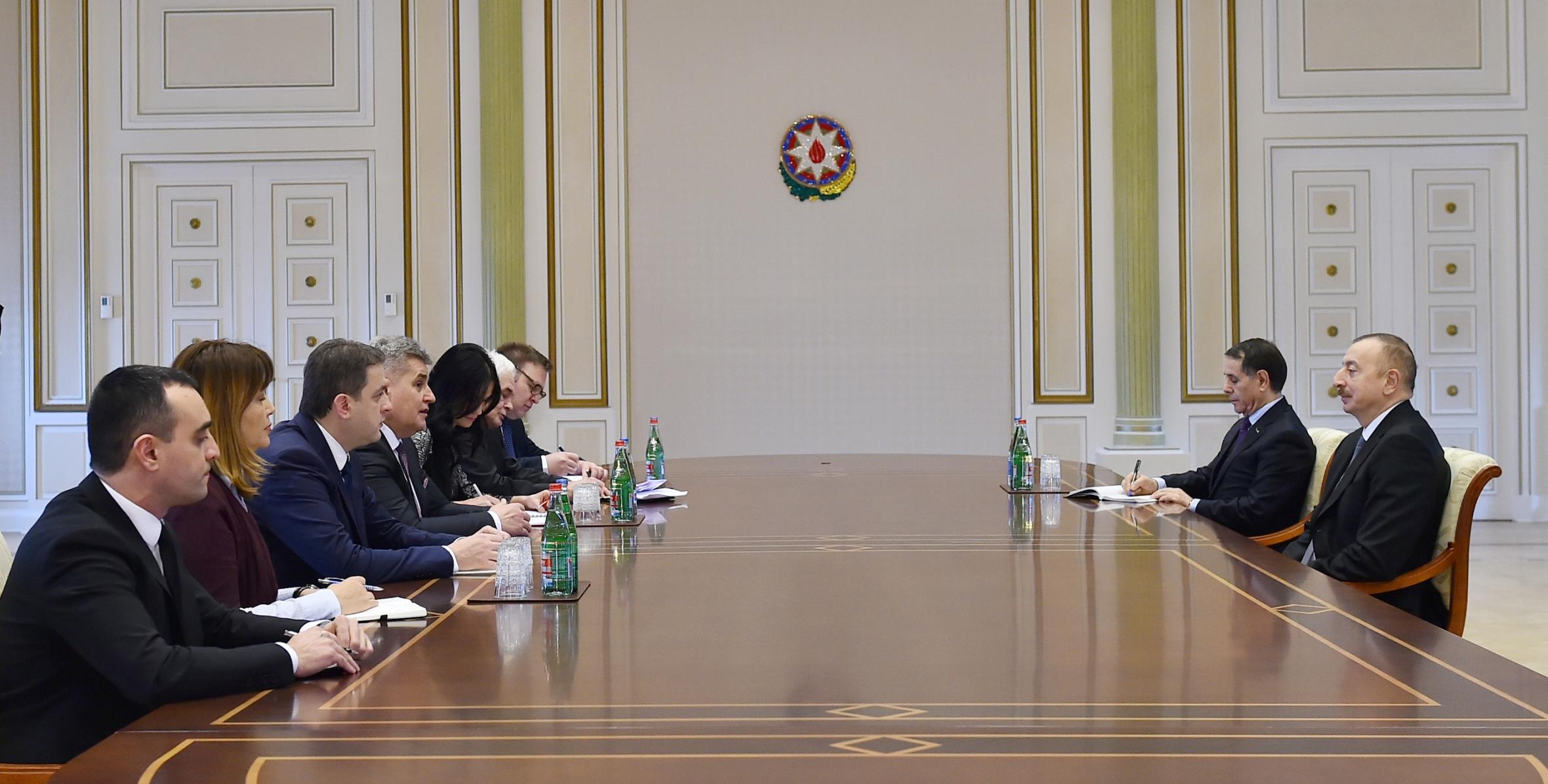 Ильхам Алиев принял делегацию во главе с председателем парламента Монтенегро