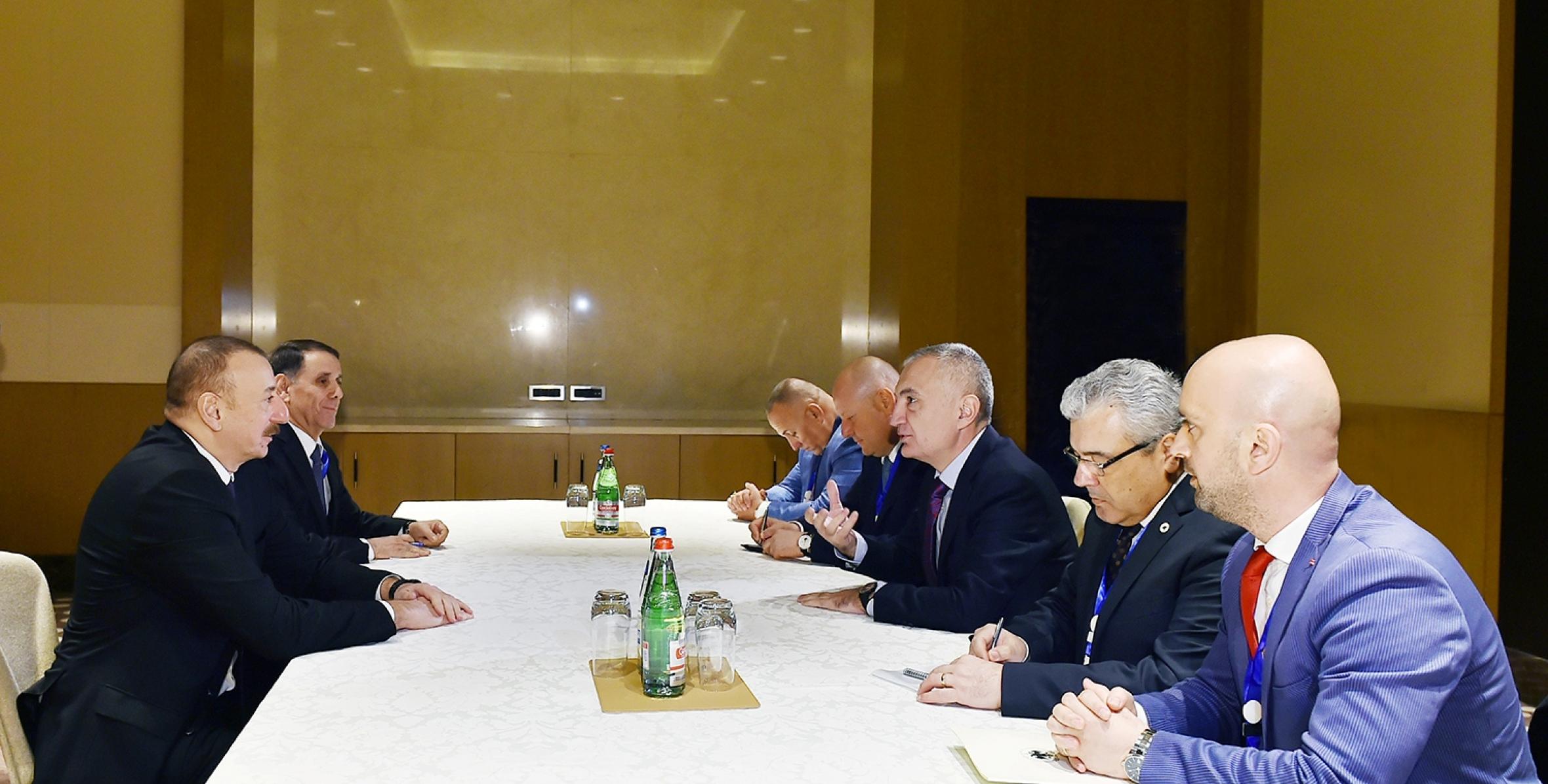 Ilham Aliyev met with Albanian President Ilir Meta