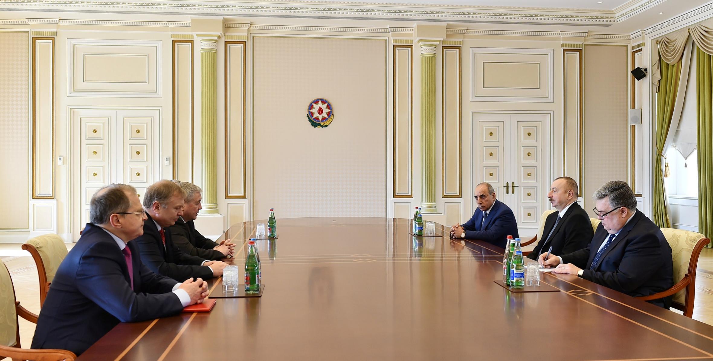 İlham Əliyev Belarusun Baş nazirinin müavinini qəbul edib