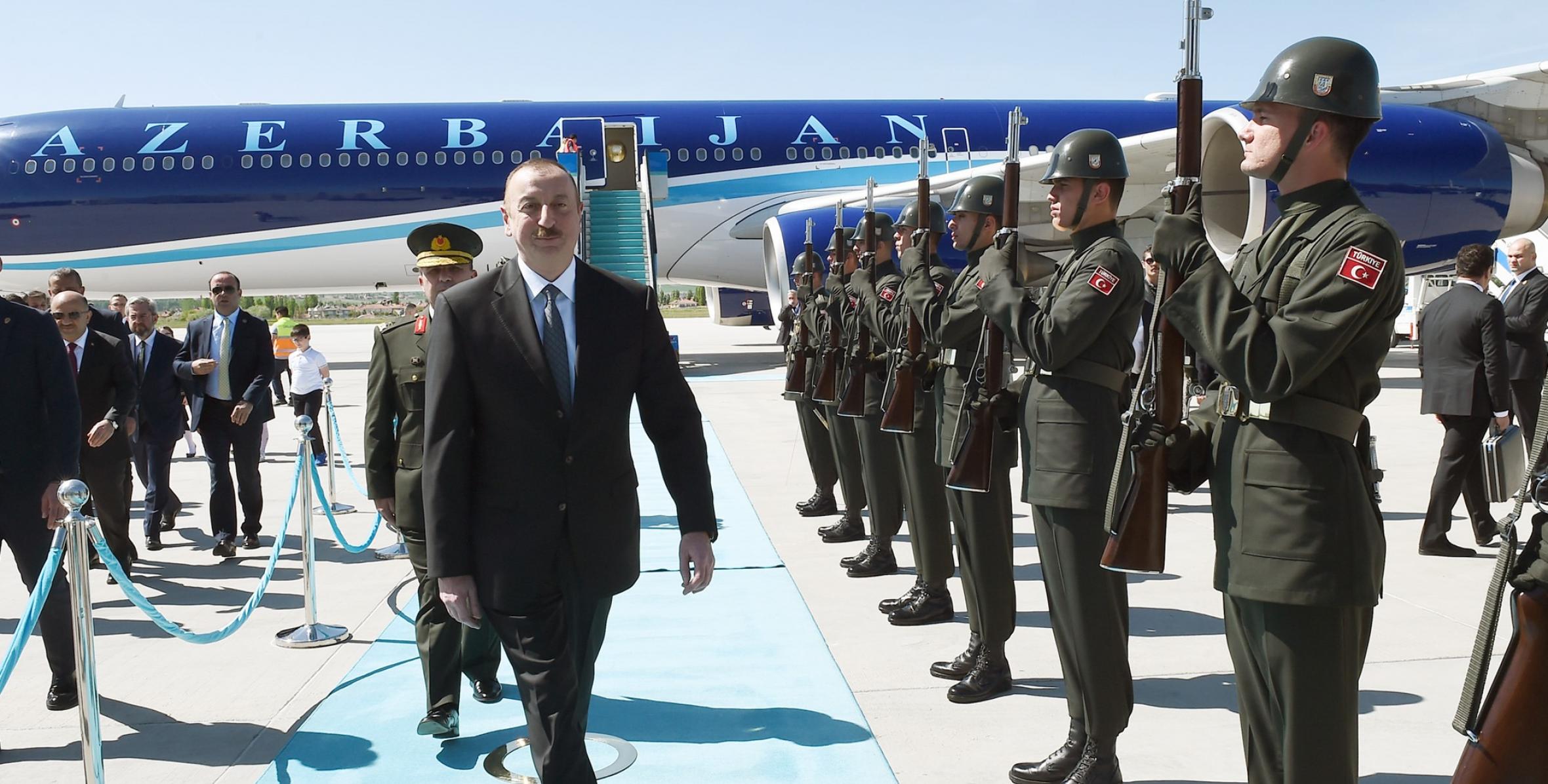 Ilham Aliyev arrived in Turkey on an official visit