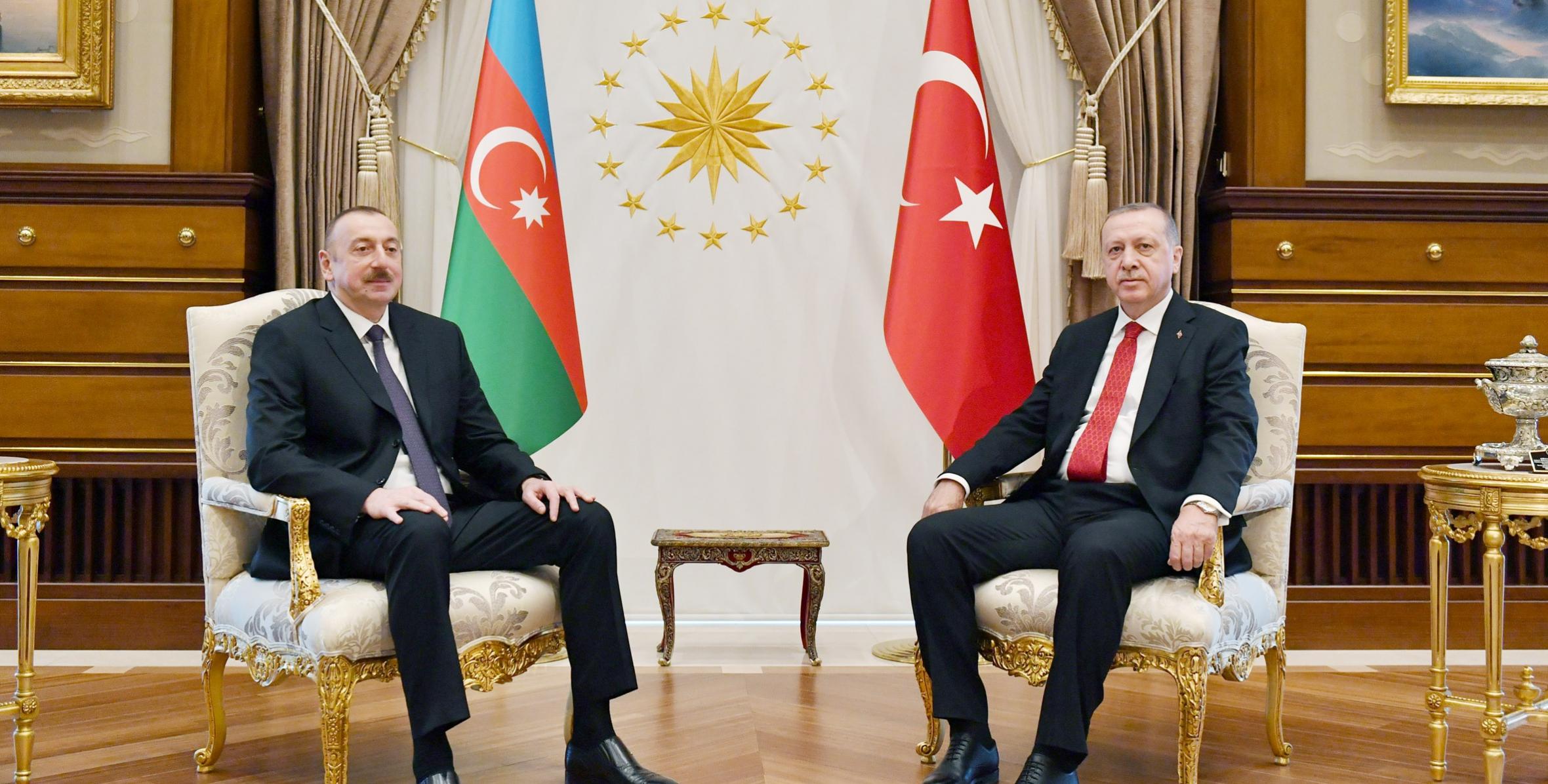 Cостоялась встреча Ильхама Алиева и Президента Турецкой Республики Реджепа Тайипа Эрдогана один на один