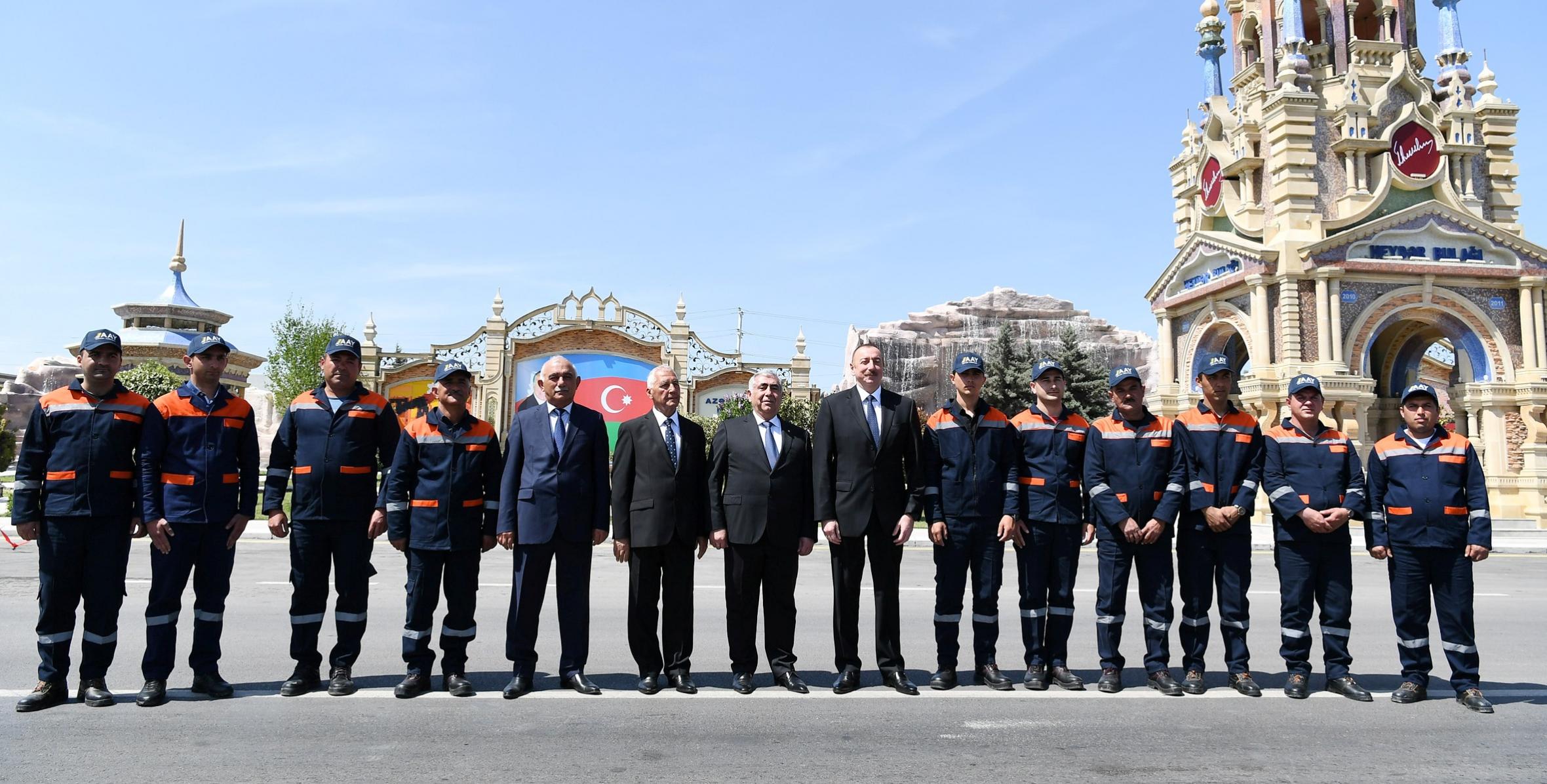 Ильхам Алиев принял участие в открытии 24-километровой части автомобильной дороги Хачмаз-Худат после реконструкции и восстановления