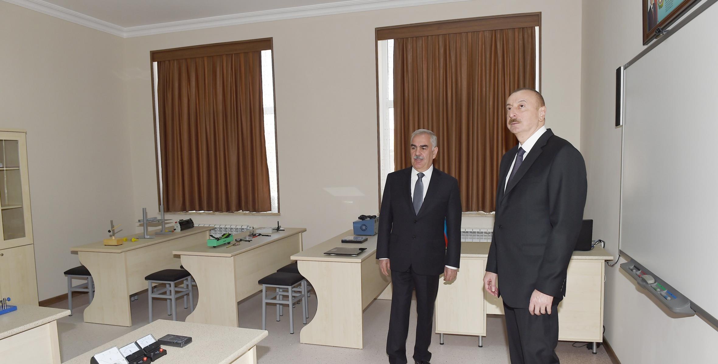Ильхам Алиев открыл полную среднюю школу номер 6 в административно-территориальном округе Гараханбейли города Нахчыван