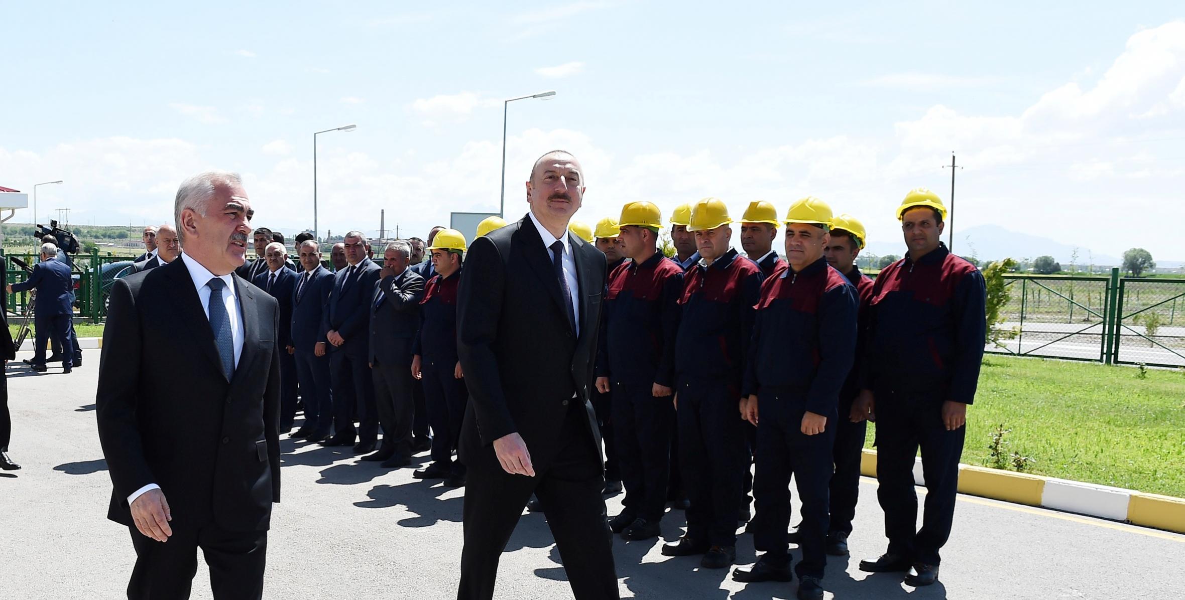 Ilham Aliyev attended opening of water purification facility complex in Nakhchivan