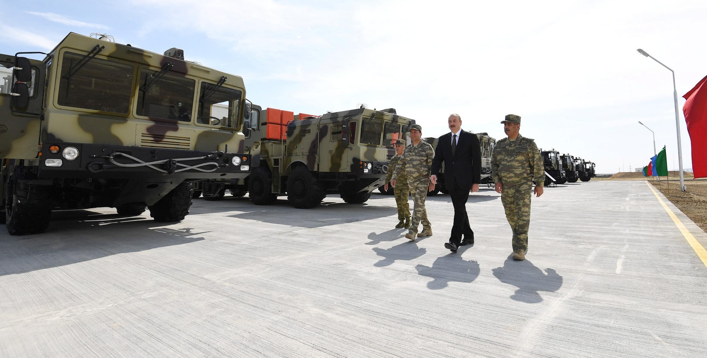 Ильхам Алиев принял участие в открытии Н-ской воинской части Министерства обороны