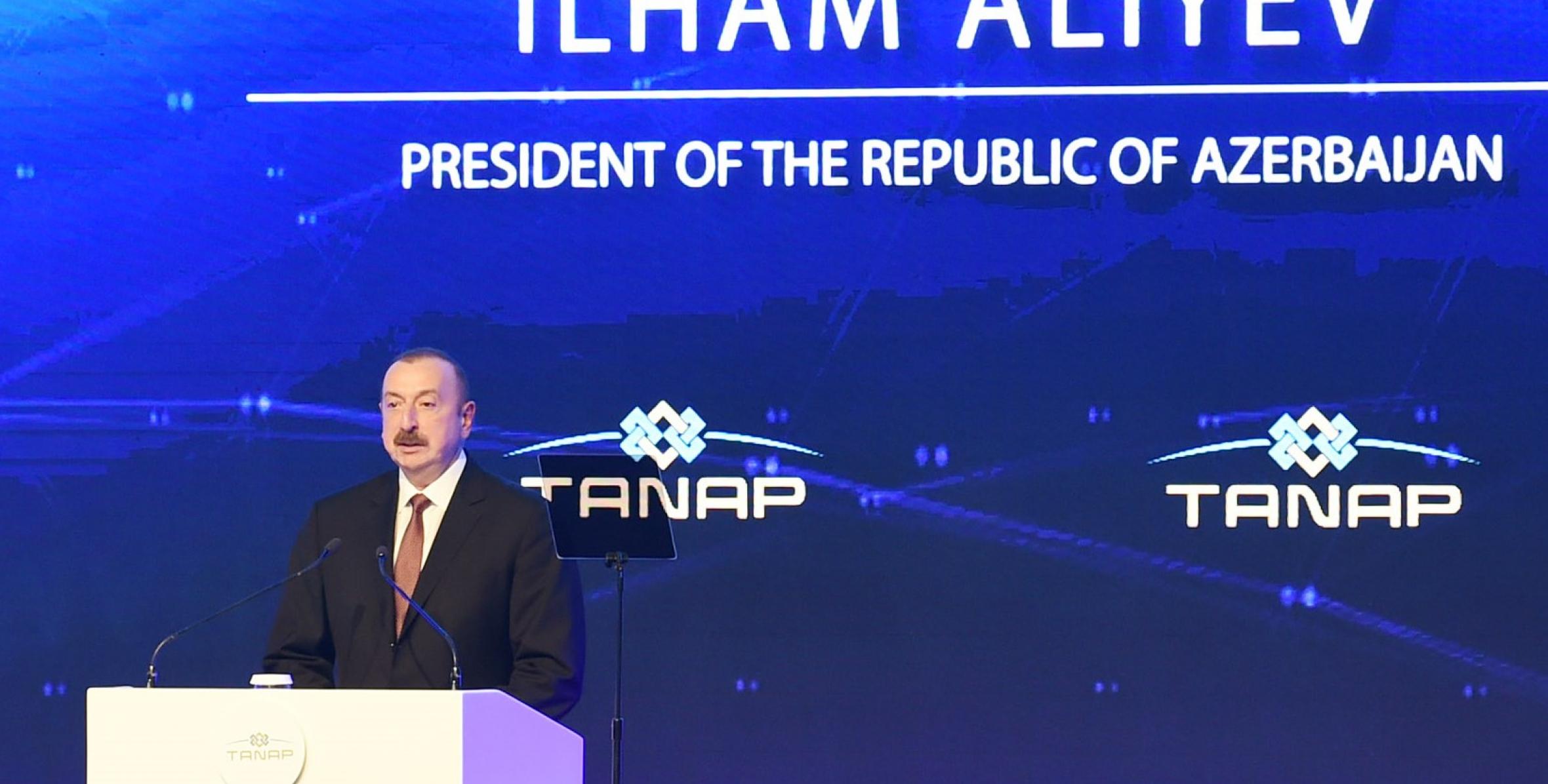 Speech by Ilham Aliyev at the official opening ceremony of TANAP project