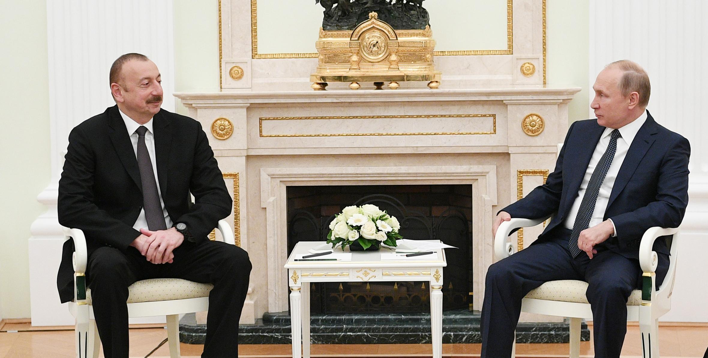 Ilham Aliyev met with Russian President Vladimir Putin in Moscow
