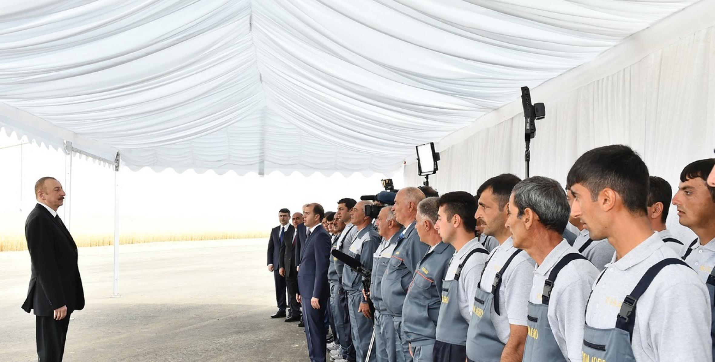 Speech by Ilham Aliyev at the opening of Region Agro LLC in Goranboy