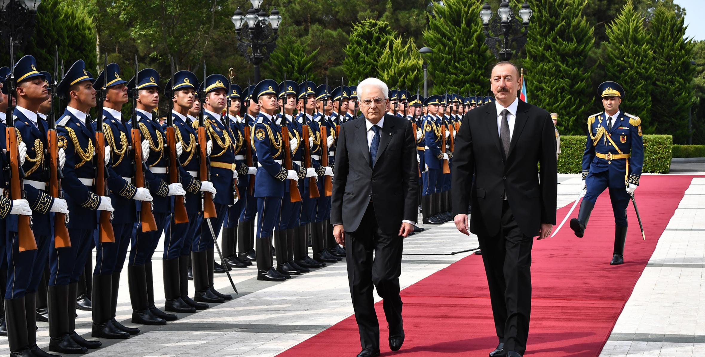 Official welcome ceremony was held for Italian President Sergio Mattarella