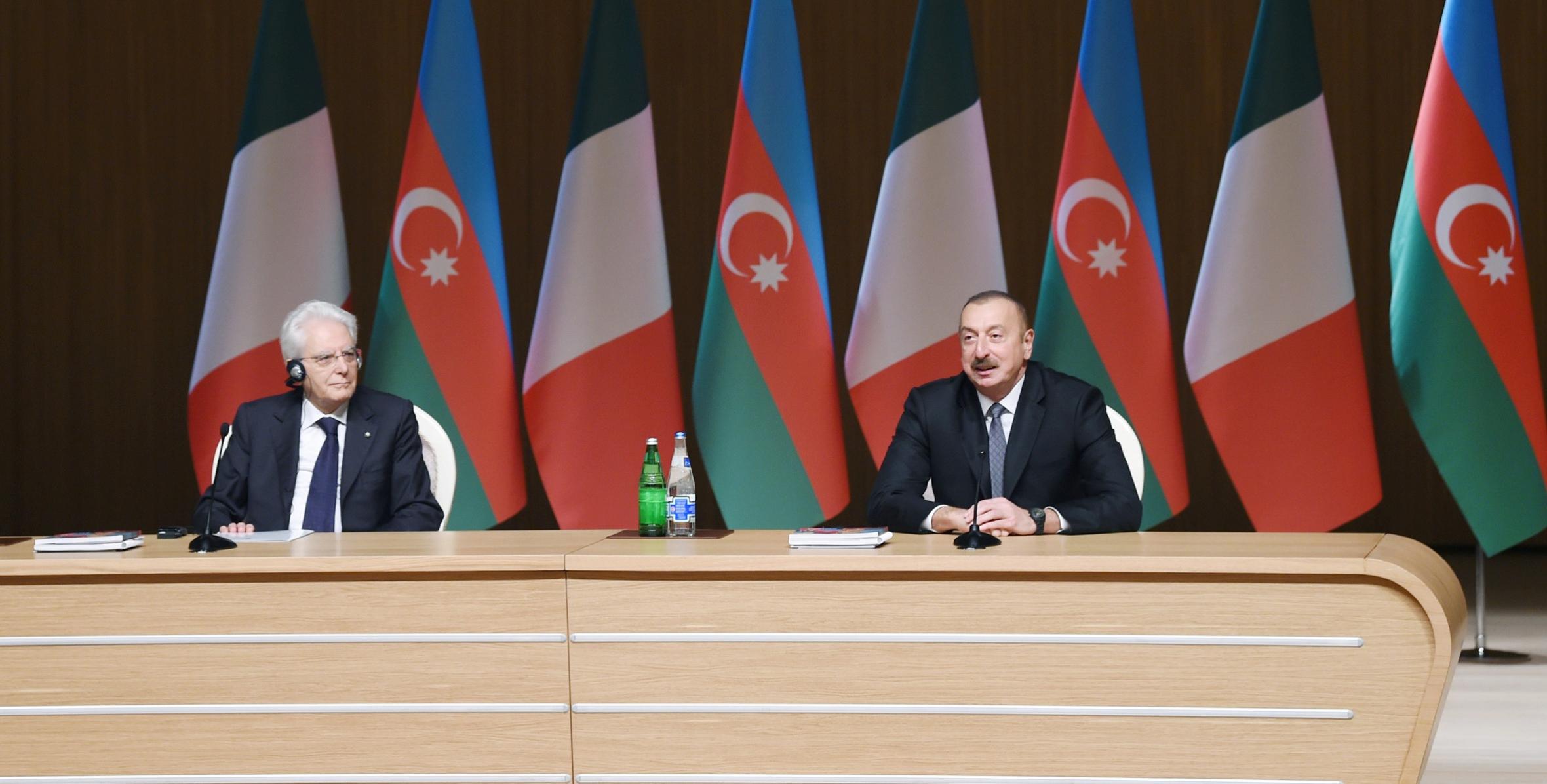 Ильхам Алиев и Президент Итальянской Республики Серджо Маттарелла приняли участие в бизнес-форуме
