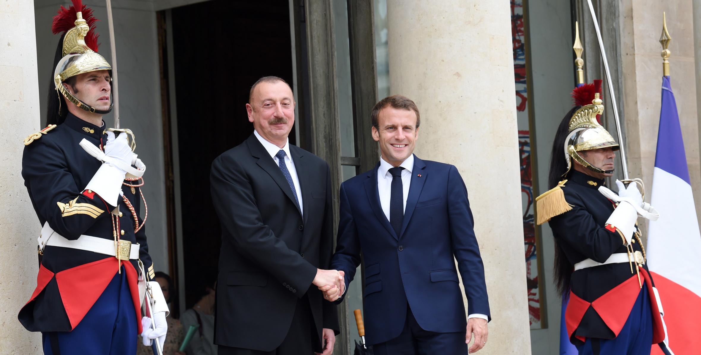 Ilham Aliyev met with French President Emmanuel Macron
