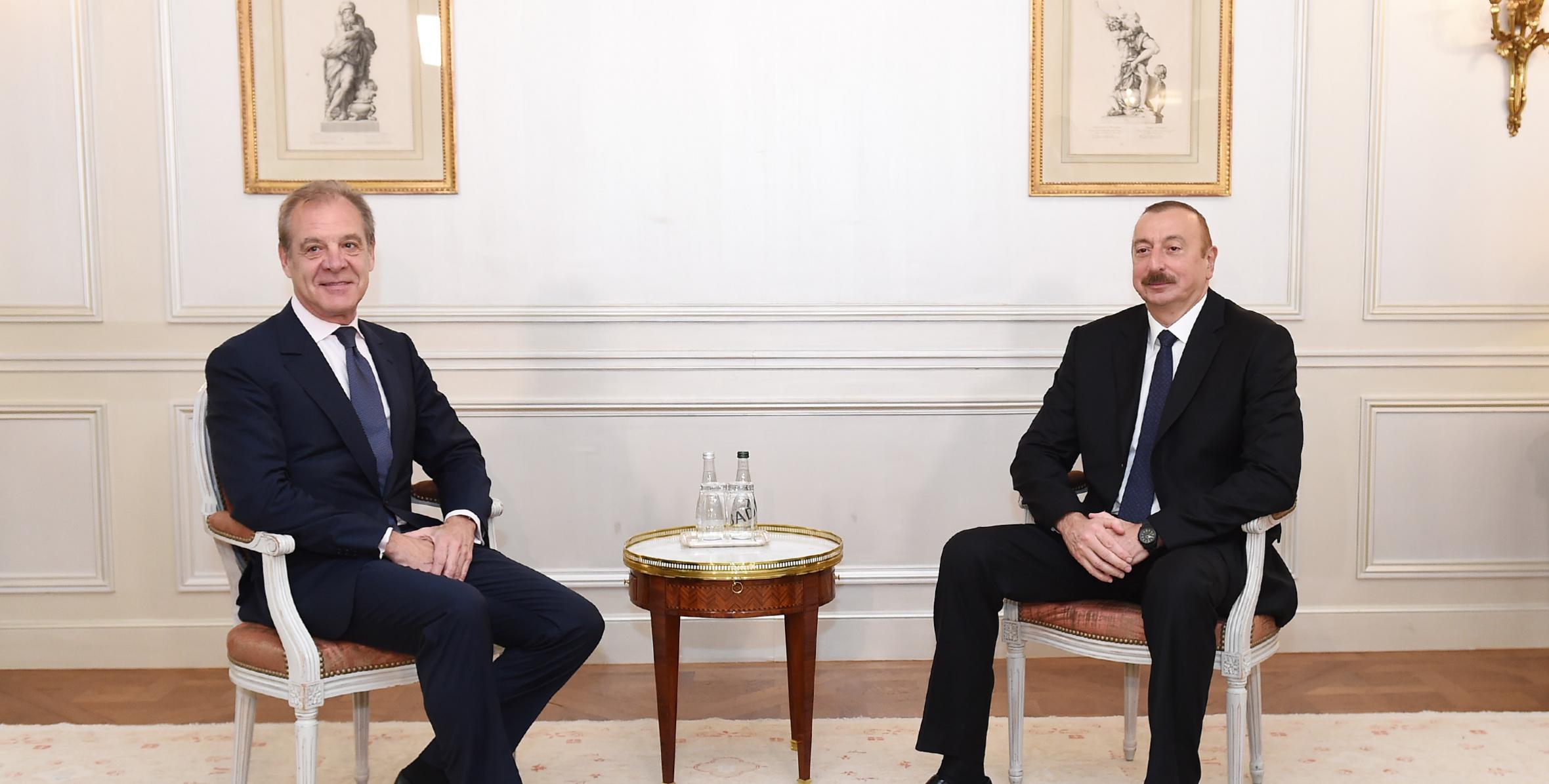 İlham Əliyevin “CIFAL” qrupunun prezidenti ilə görüşü olub